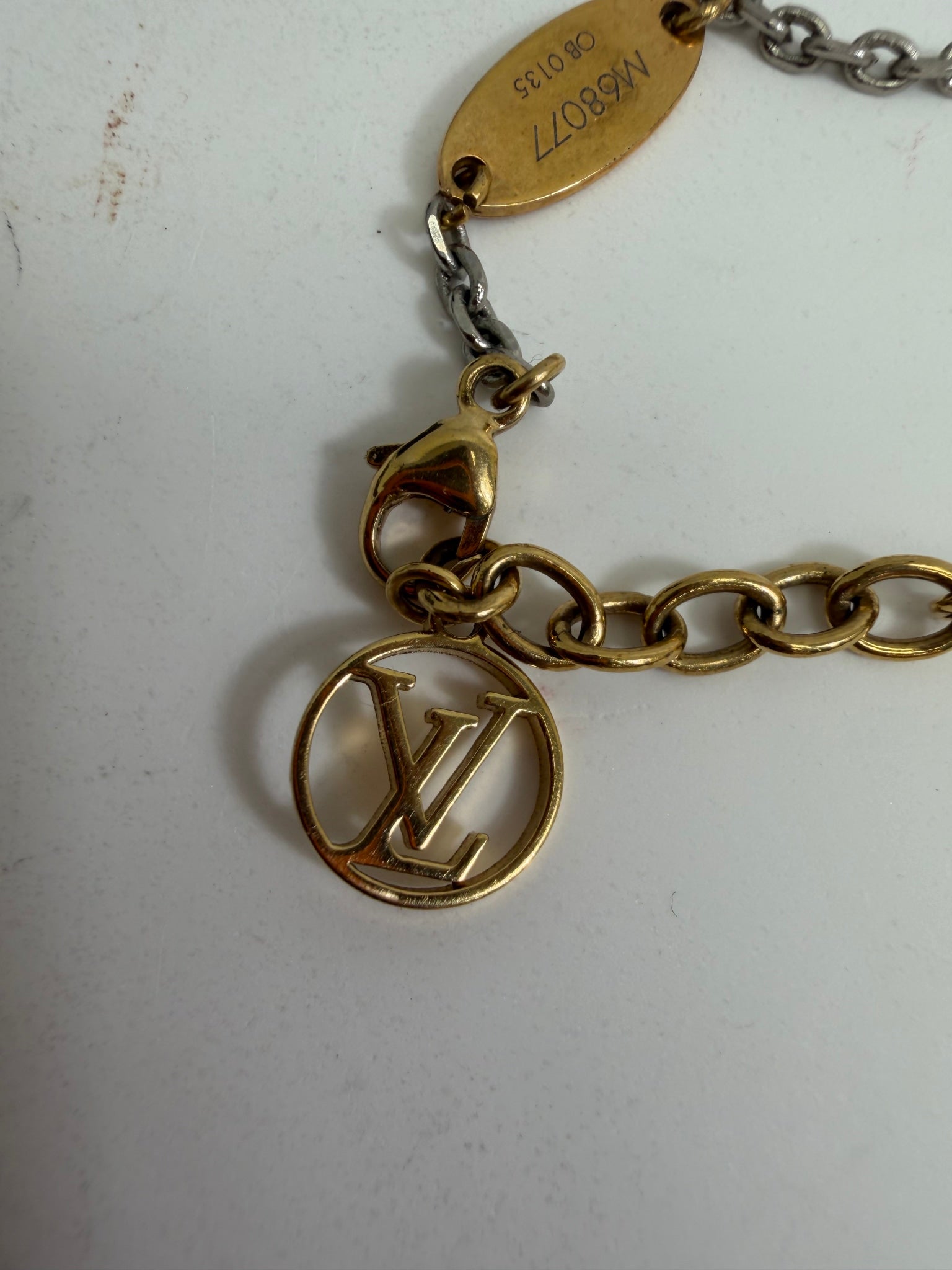 Louis Vuitton Two Tone Logo Bracelet