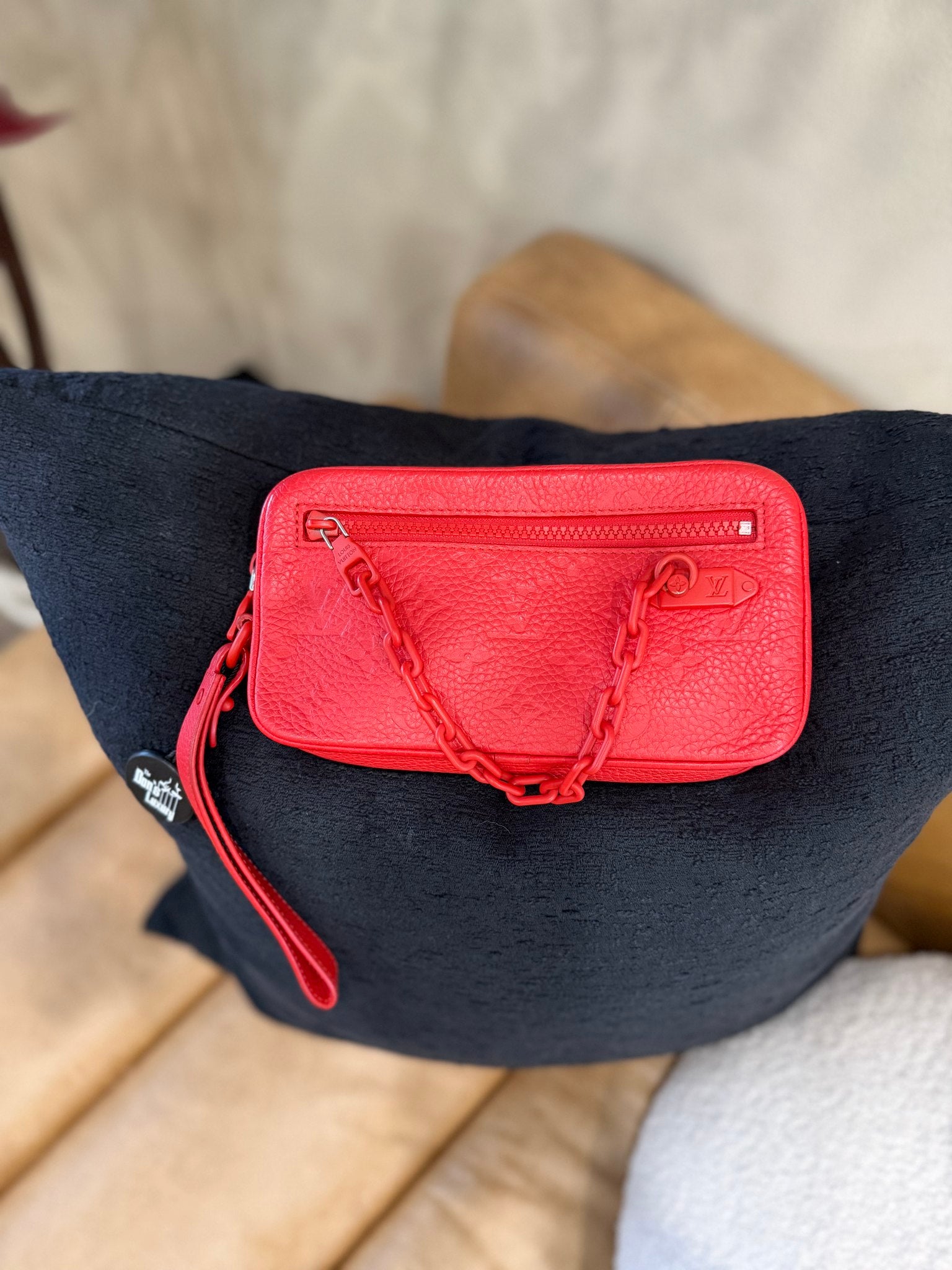 Louis Vuitton X Virgil Red Empreinte Pochette Clutch