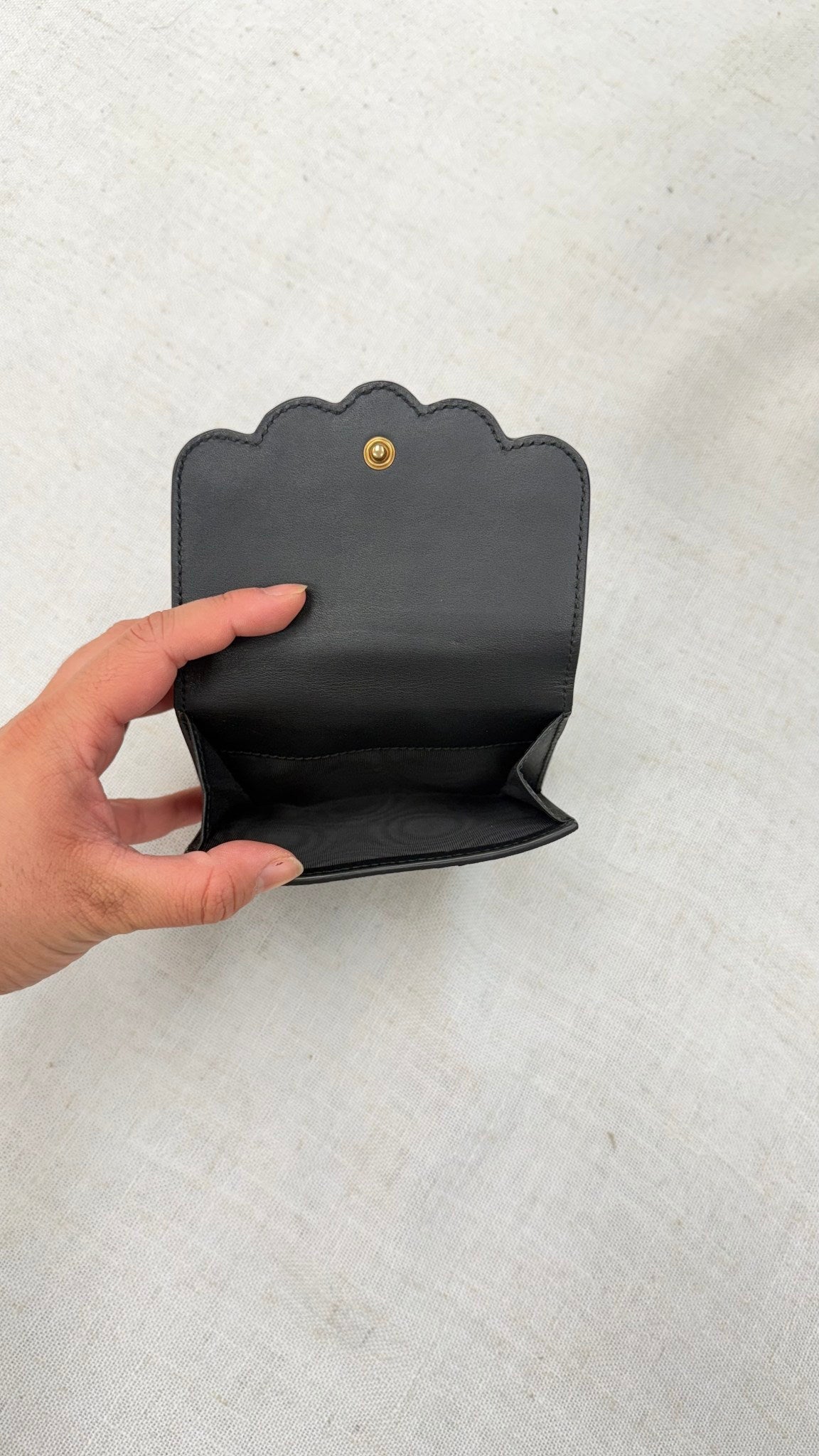 Gucci Black GG Supreme Pearl Studded French Wallet