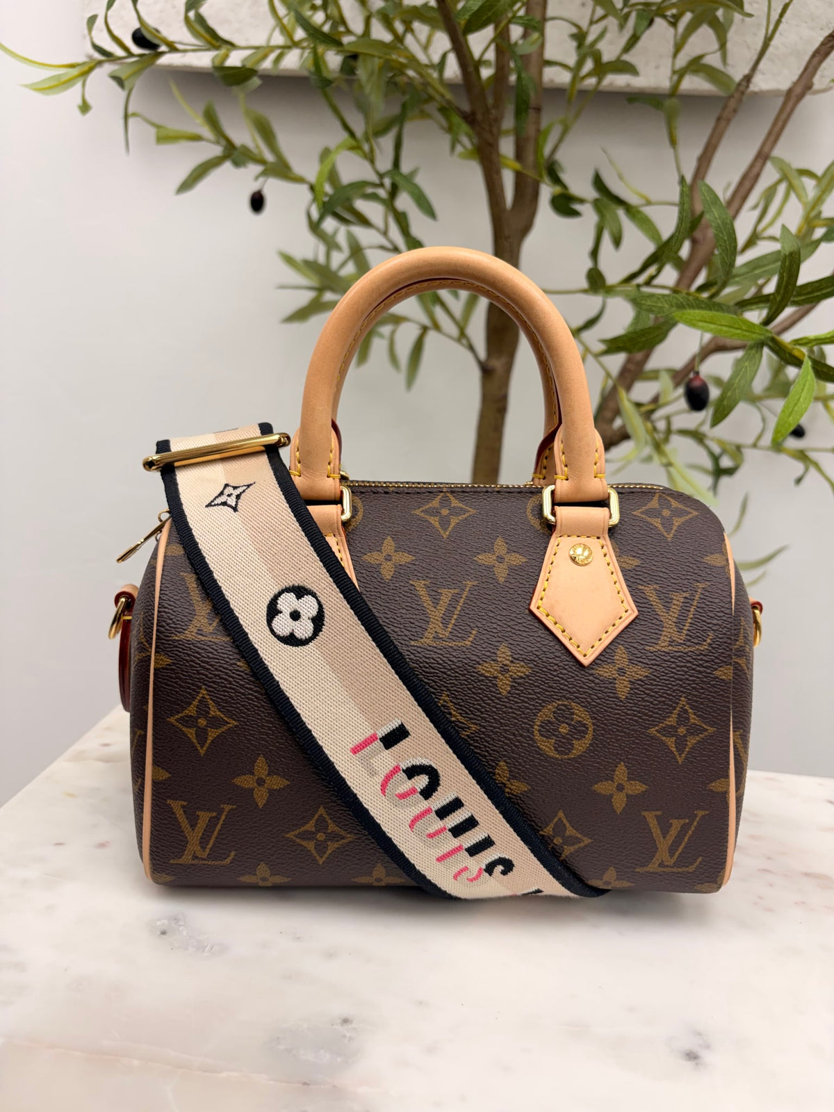 Louis Vuitton Monogram Speedy 20 Bandouliere