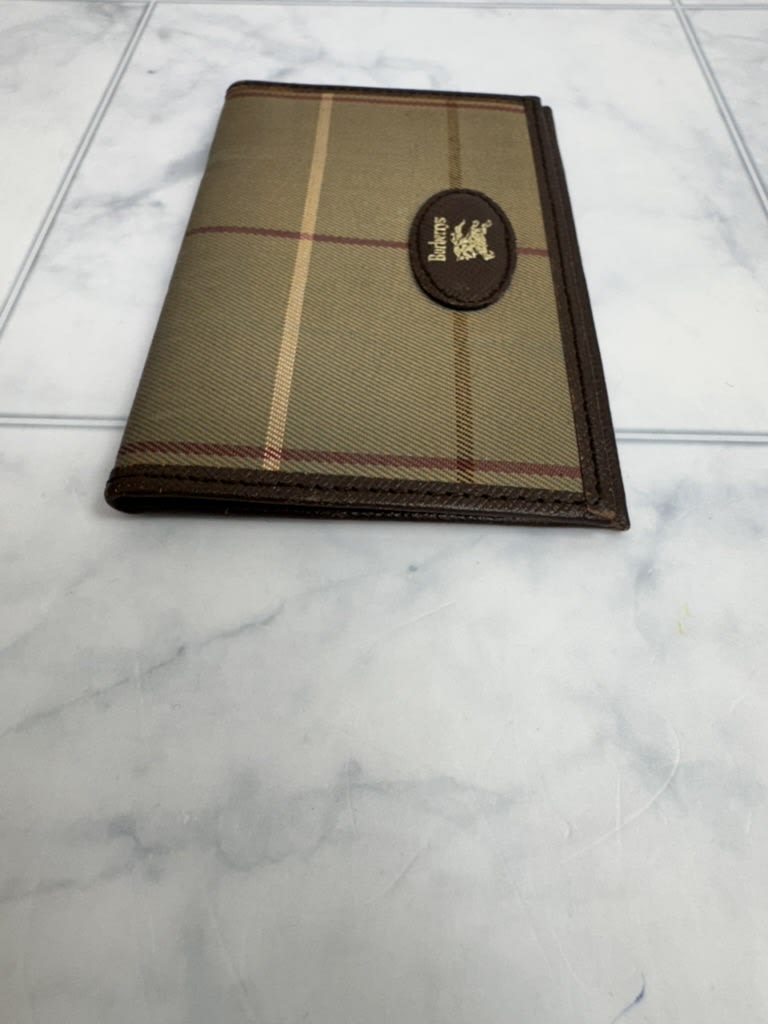 Burberry Brown Nova Check Canvas Card Case