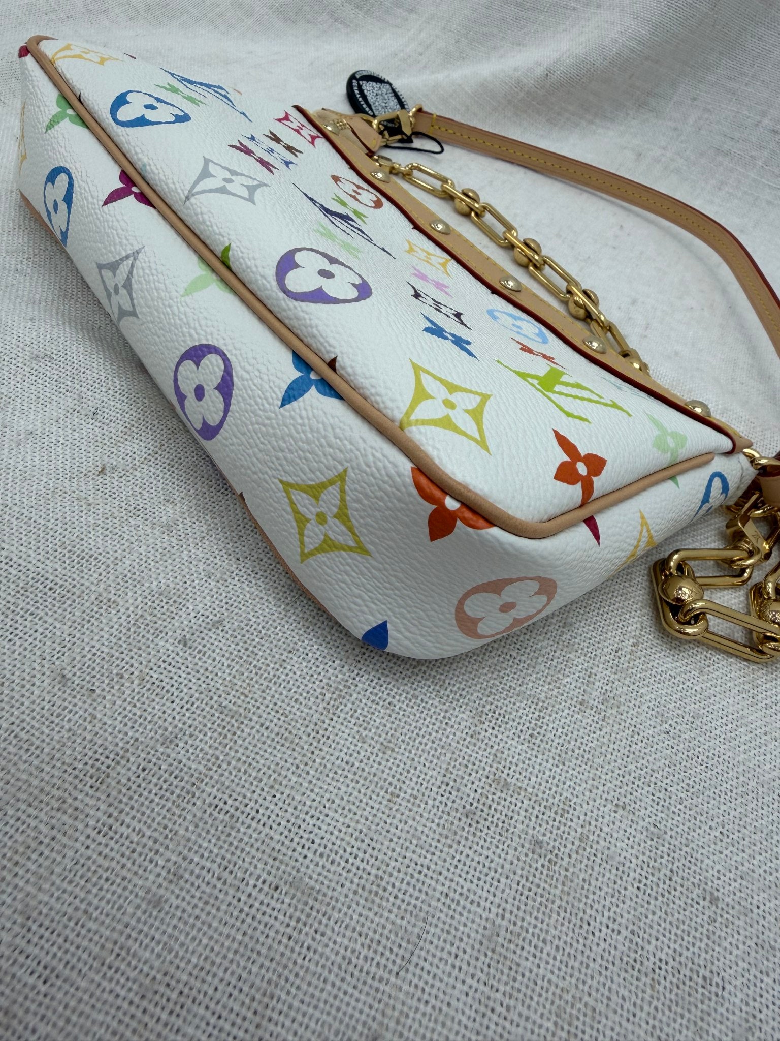 BRAND NEW- Louis Vuitton White Multicolor Monogram 2025 Accessories Pochette