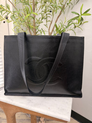 Chanel Black Caviar CC Tote