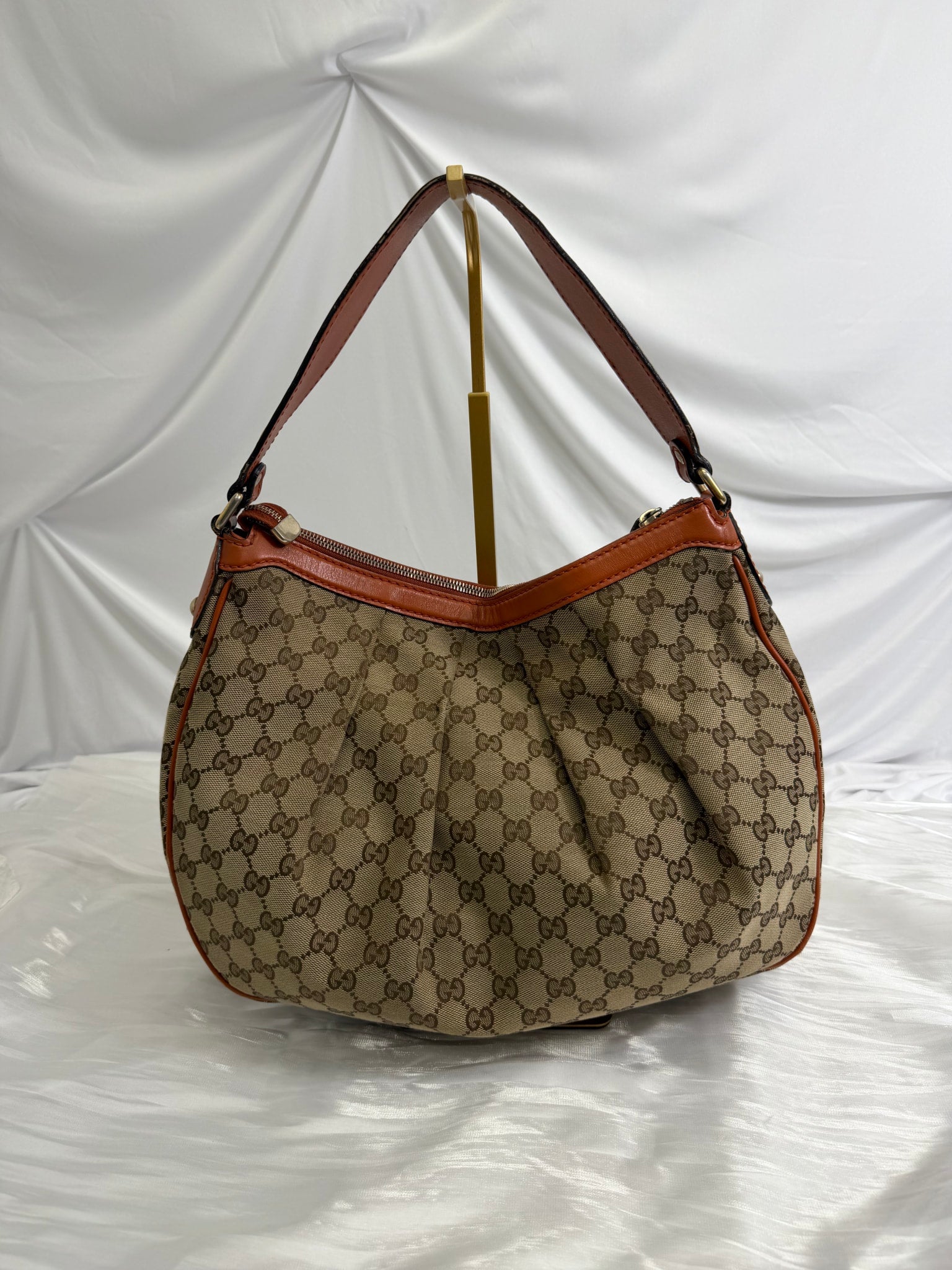 Gucci Brown GG Canvas Sukey Hobo Bag