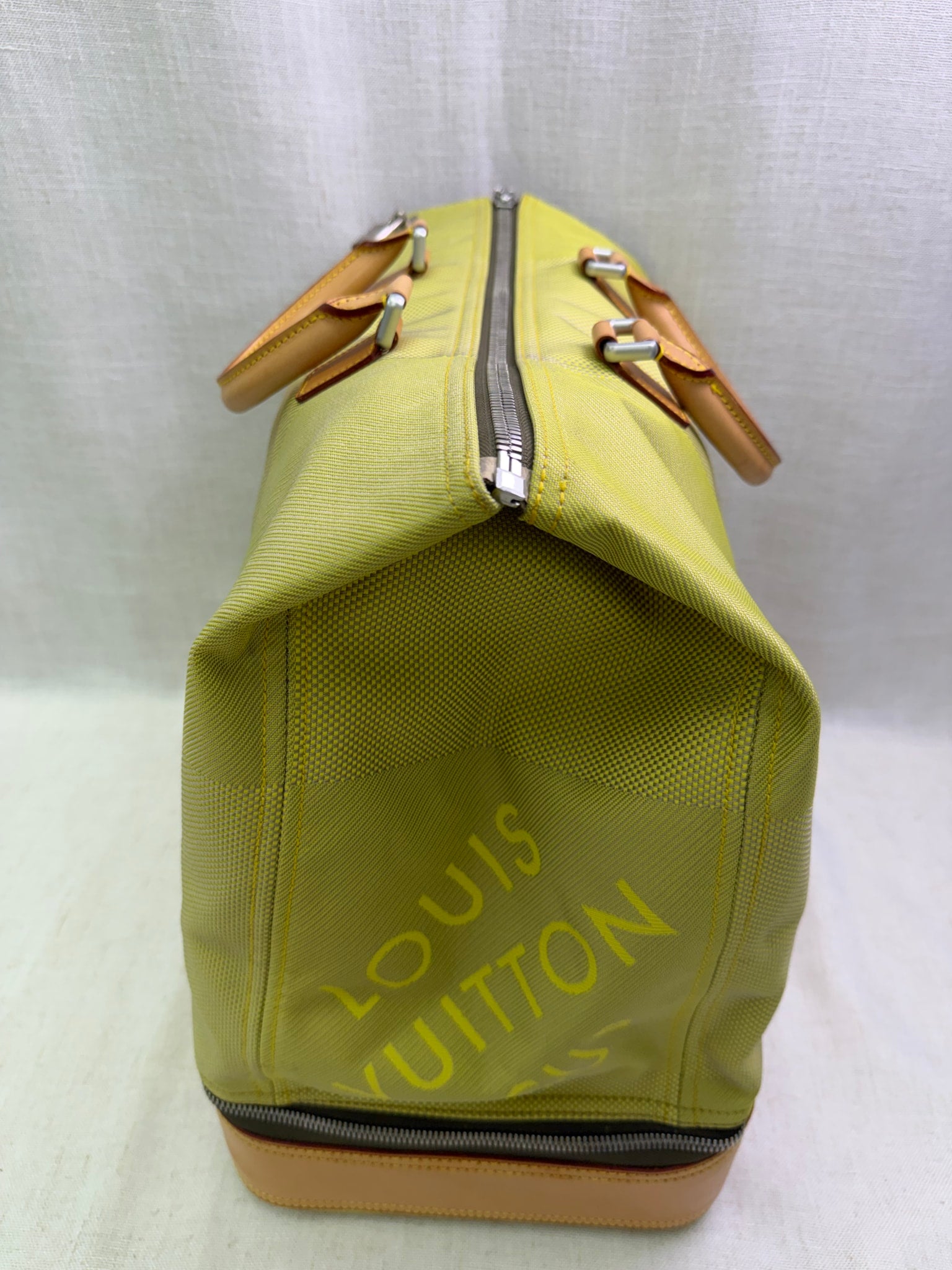 Louis Vuitton Lime Green Damier Geant Southern Cross Sac Sport Tote Bag