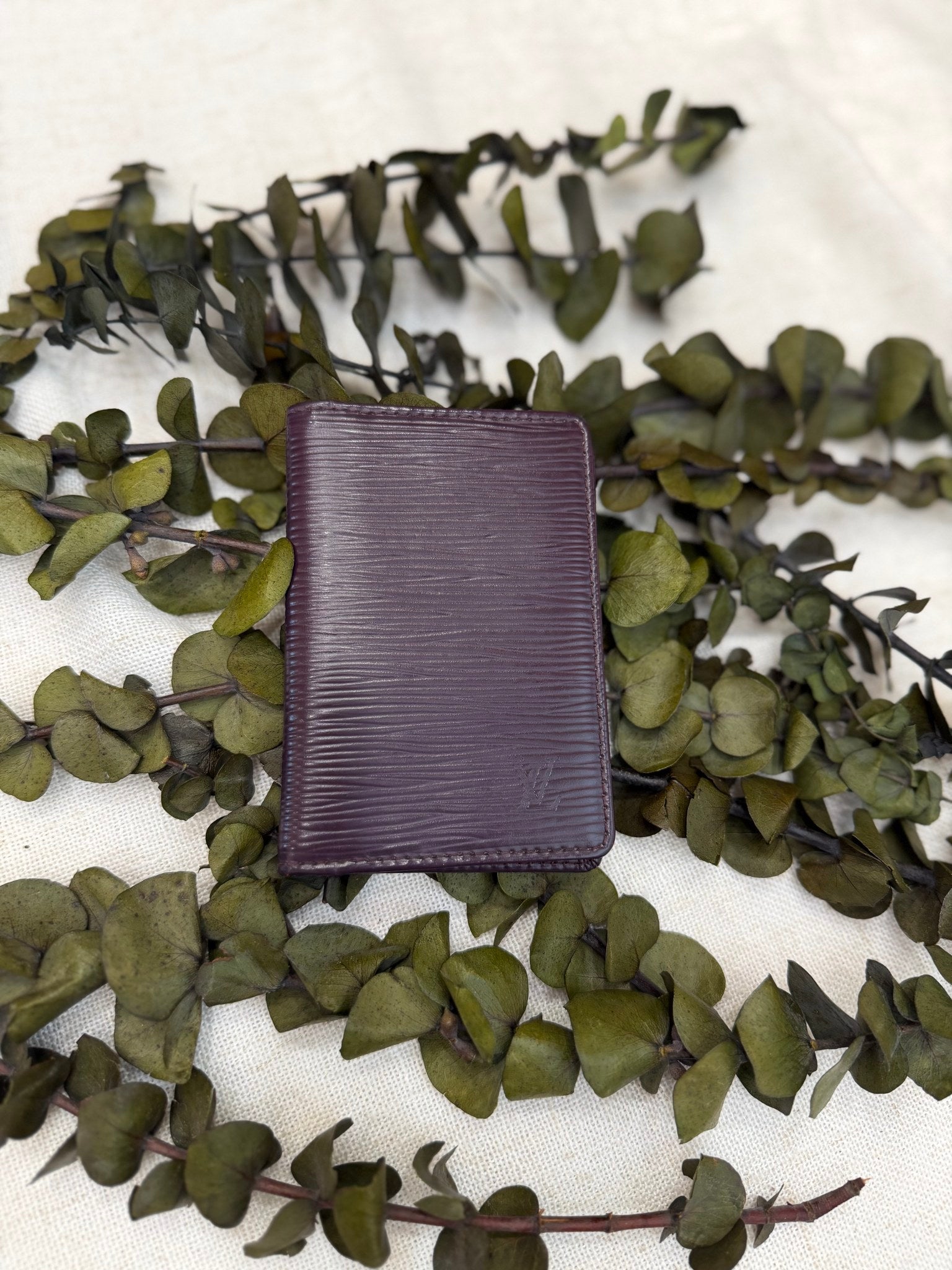 Louis Vuitton Dark Plum Epi Leather Pocket Organizer