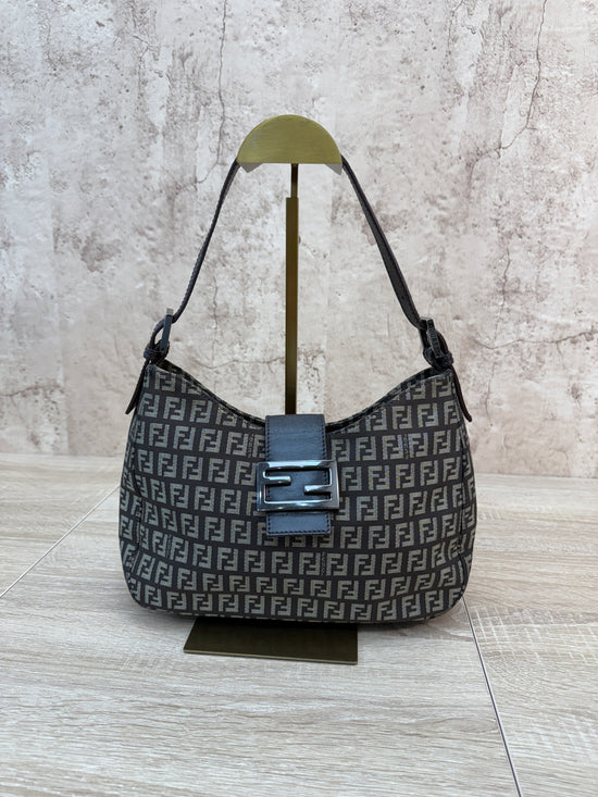 Fendi Zucchino Canvas Vintage Hobo Bag