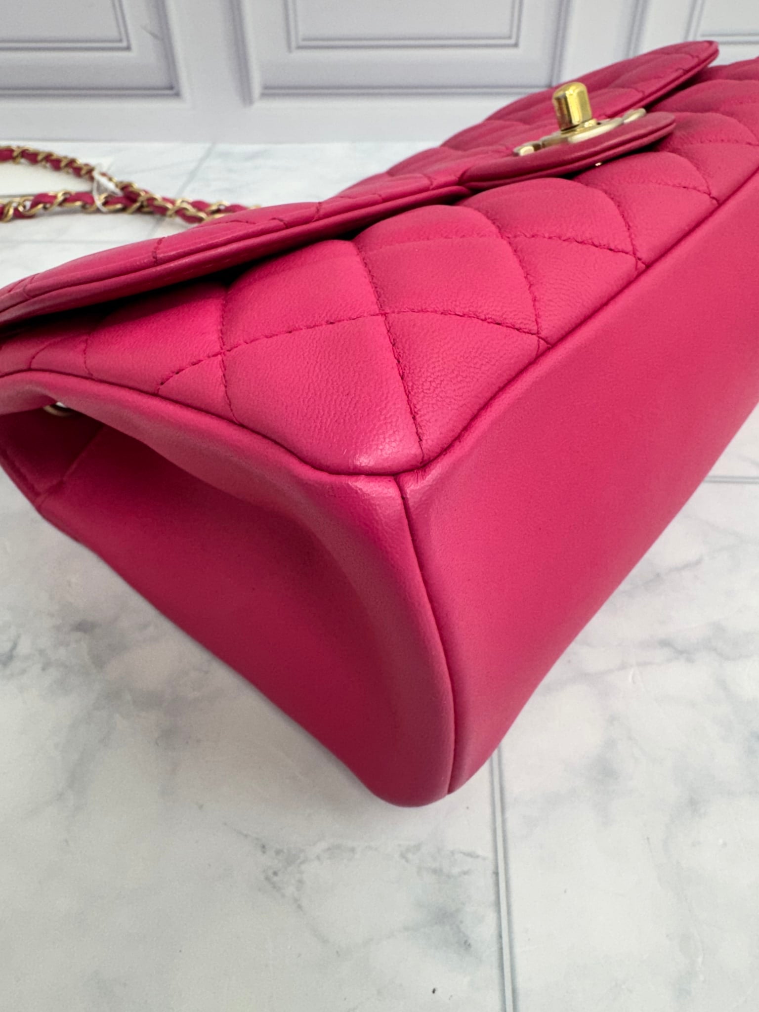 Chanel Pink Quilted Lambskin Mademoiselle Chic Medium Flap Bag