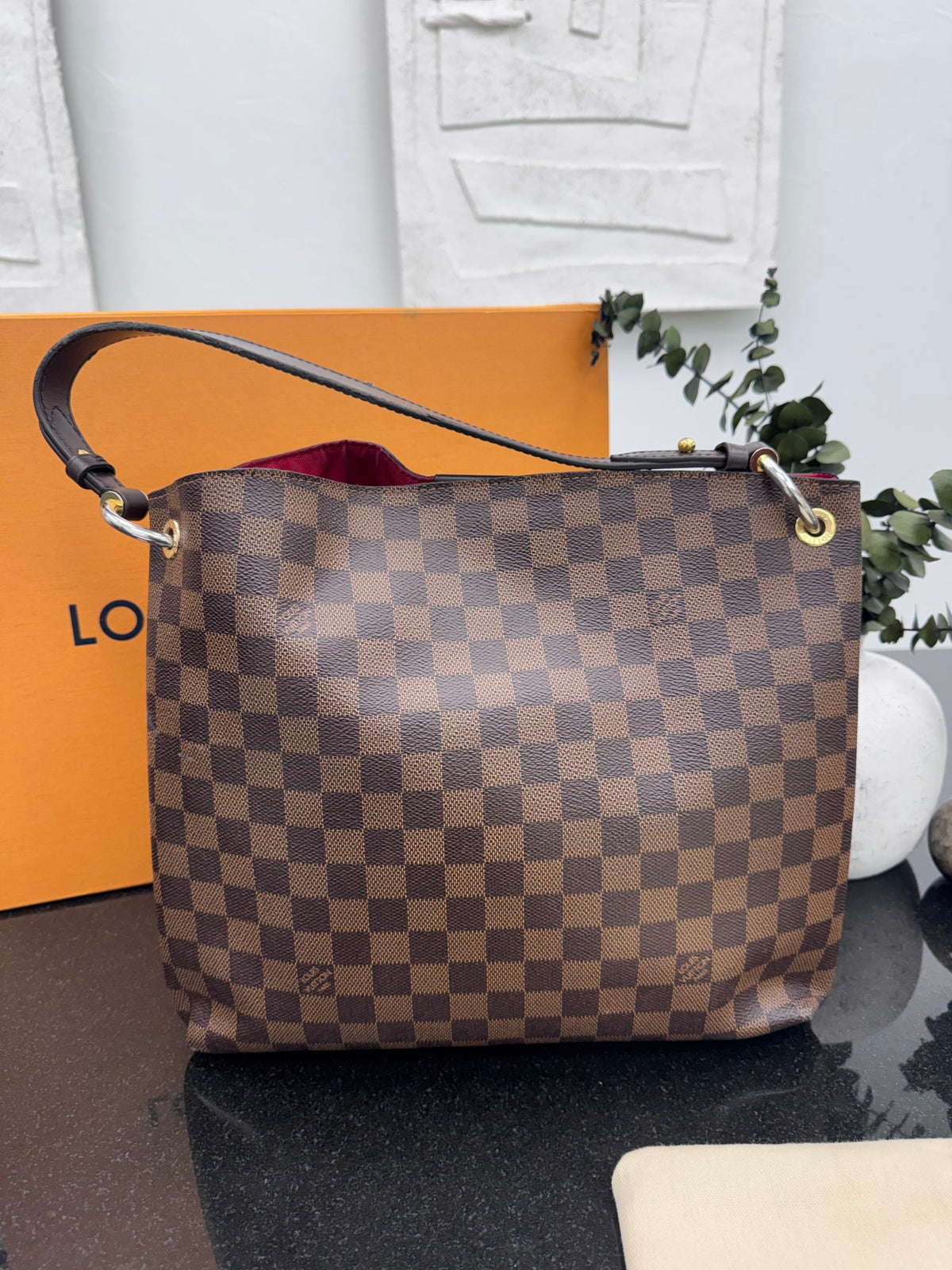 Louis Vuitton Damier Ebene Graceful Shoulder Bag PM
