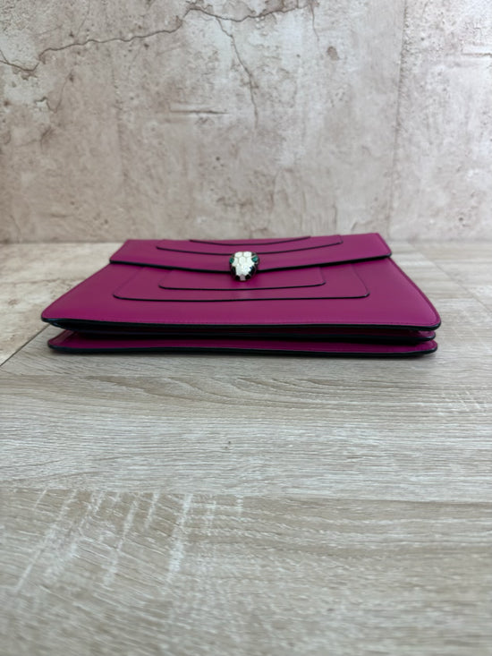 Bvlgari Fuchsia Leather Serpenti Forever Snake Shoulder Bag