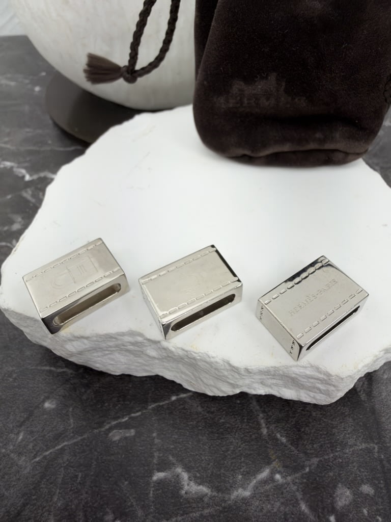 Hermes Silver Tone Bijoux De Twilly 3 Piece Set Scarf Ring 