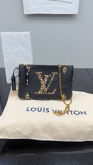 Louis Vuitton Jungle Monogram Pochette Double Zip Crossbody Bag