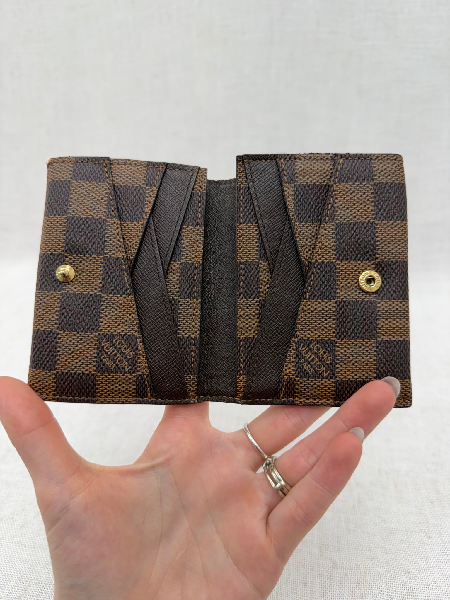 Louis Vuitton Damier Ebene Origami Compact Wallet