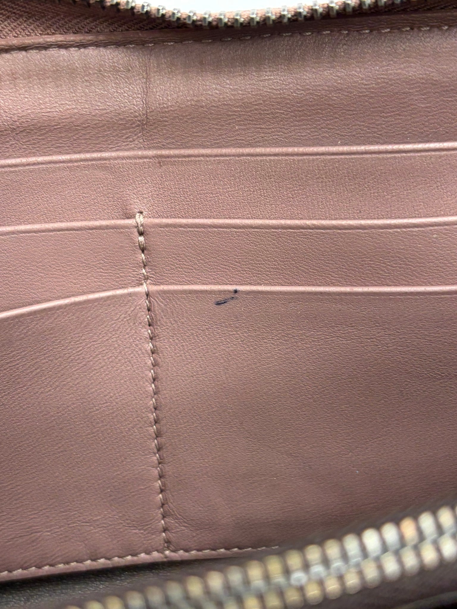 Bottega Veneta Dusty Mauve Intrecciato Leather Zippy Wallet