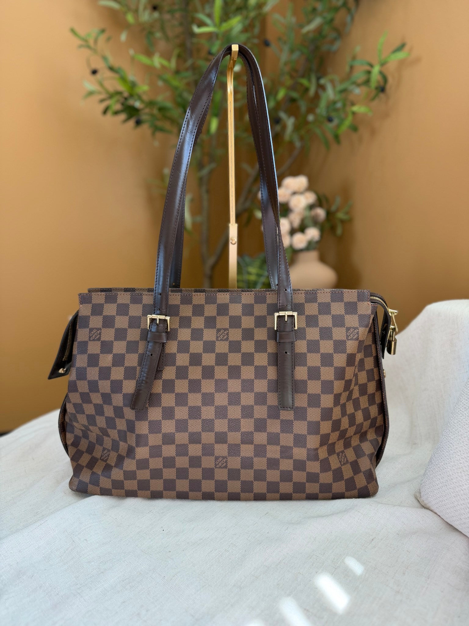 Louis Vuitton Damier Ebene Chelsea Tote Bag