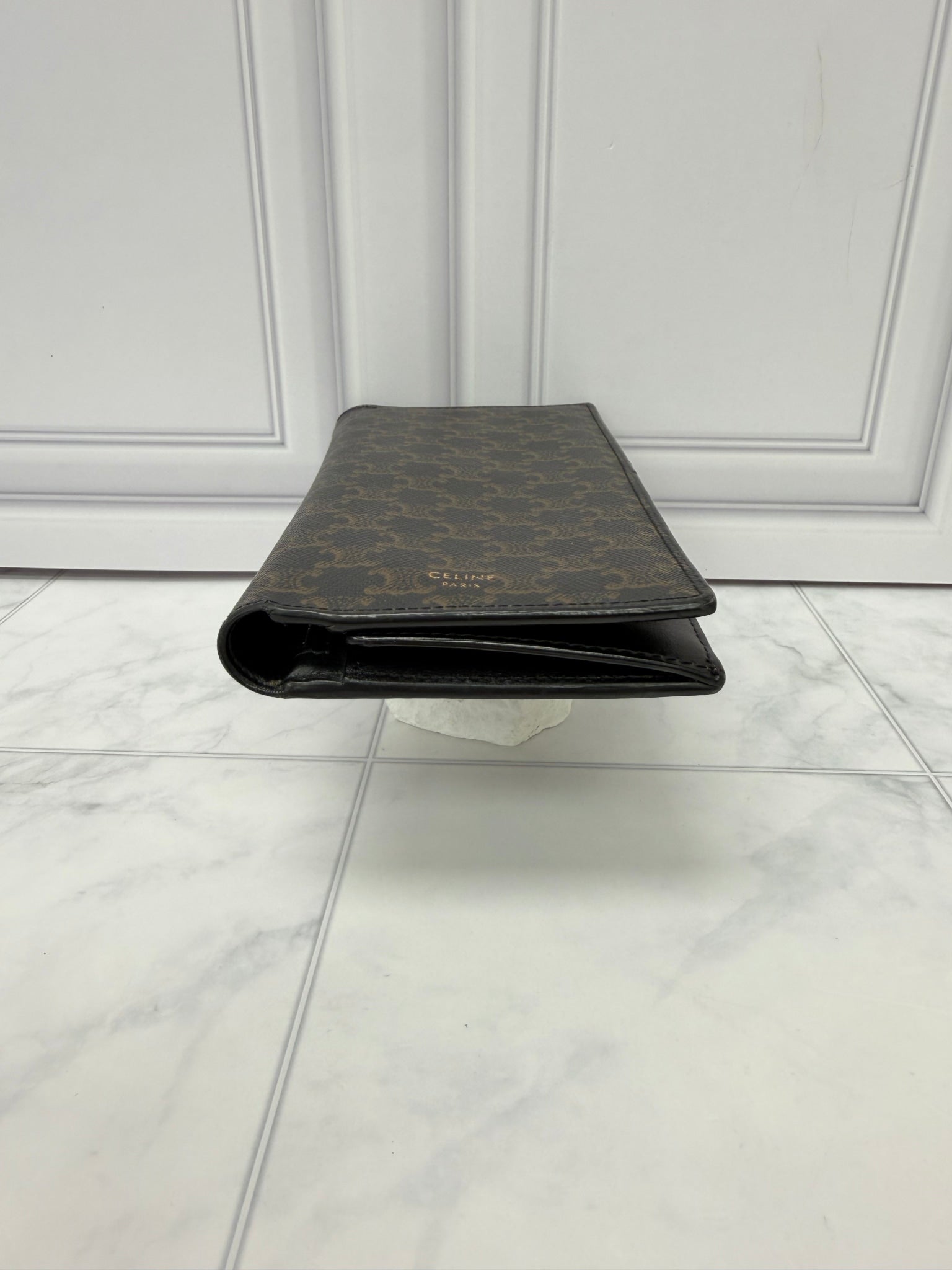Celine Brown Macadam Bifold Long Wallet 