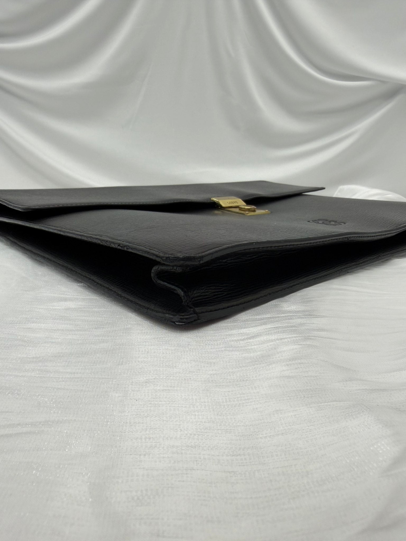 Loewe Vintage Black Leather Briefcase