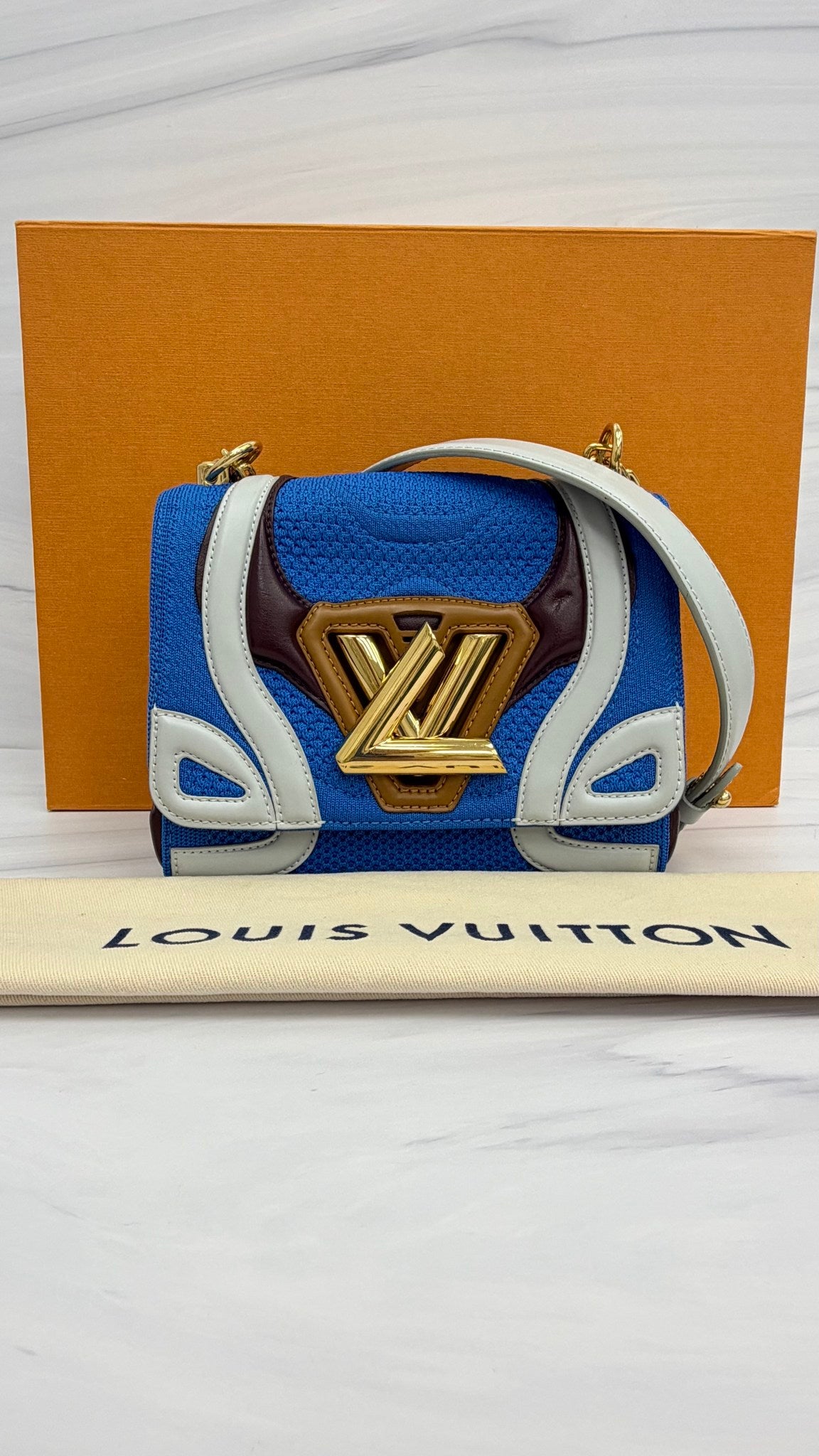 Louis Vuitton Blue Multicolor Twist PM Handbag 