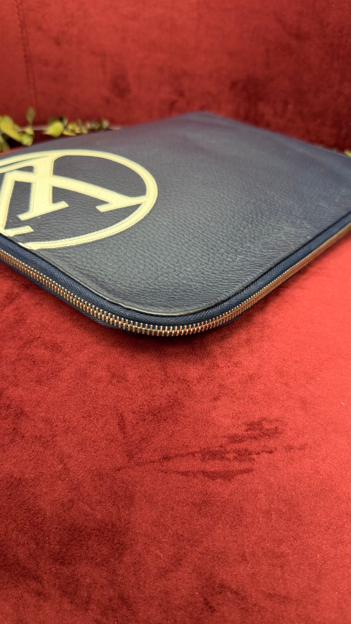 Louis Vuitton Navy Blue Taurillon Jour GM Pochette