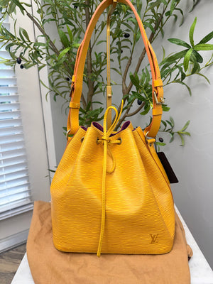 Louis Vuitton Yellow Epi Leather Petite Noe Shoulder Bag
