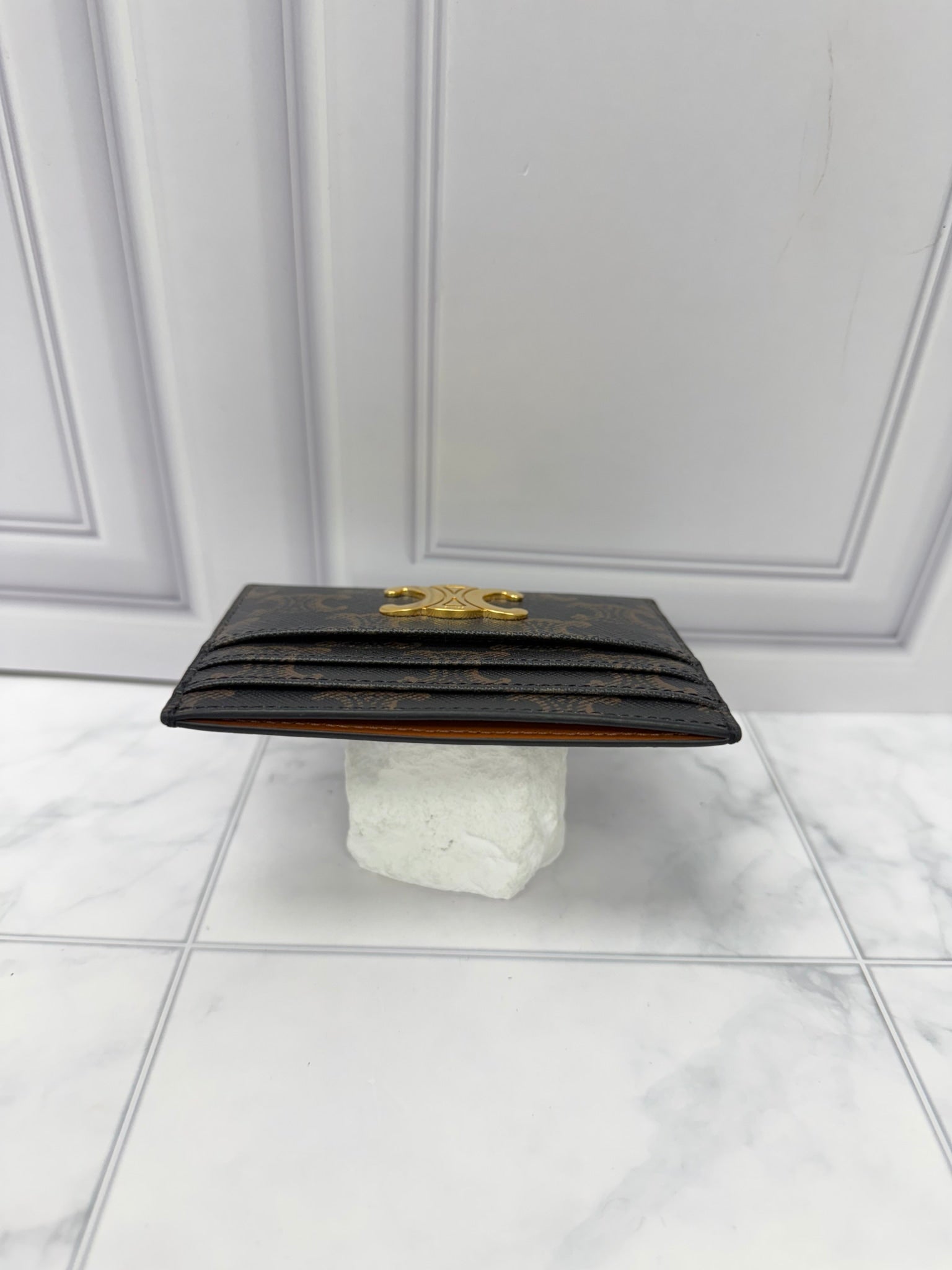 Celine Brown Triomphe Card Holder