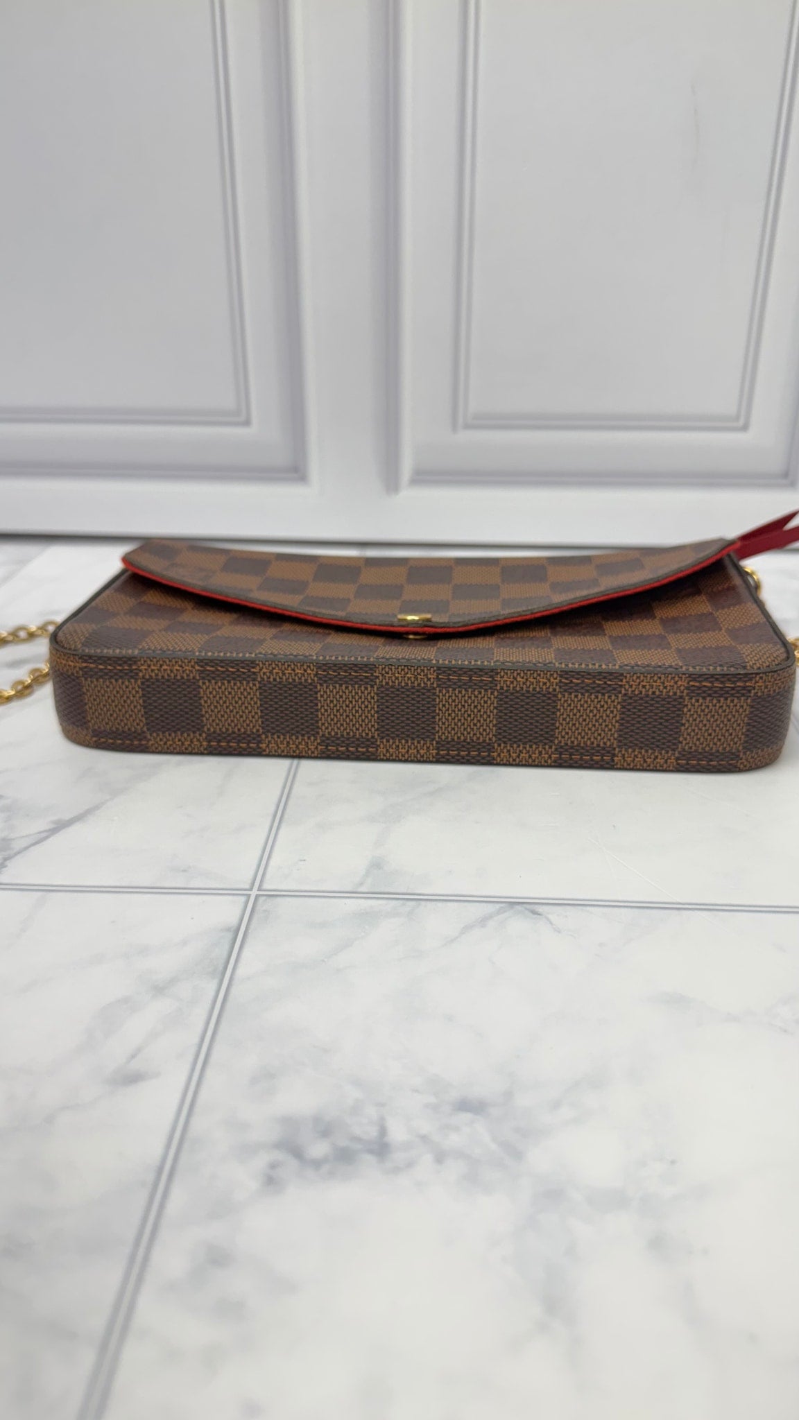 Louis Vuitton Damier Ebene Pouchette Felicie Crossbody Bag 