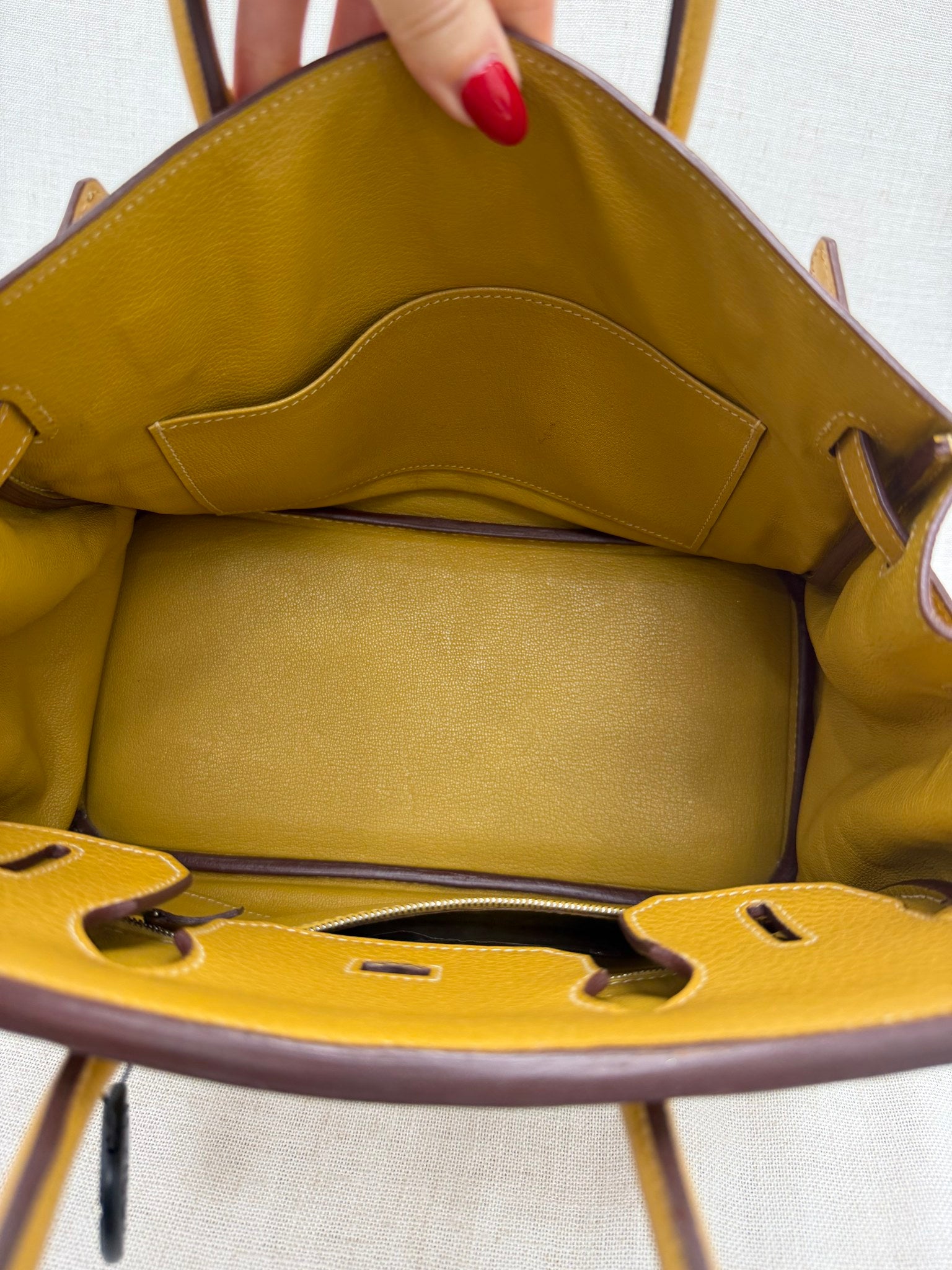 Hermes Natural Sable Taurillon Clemence Birkin 30