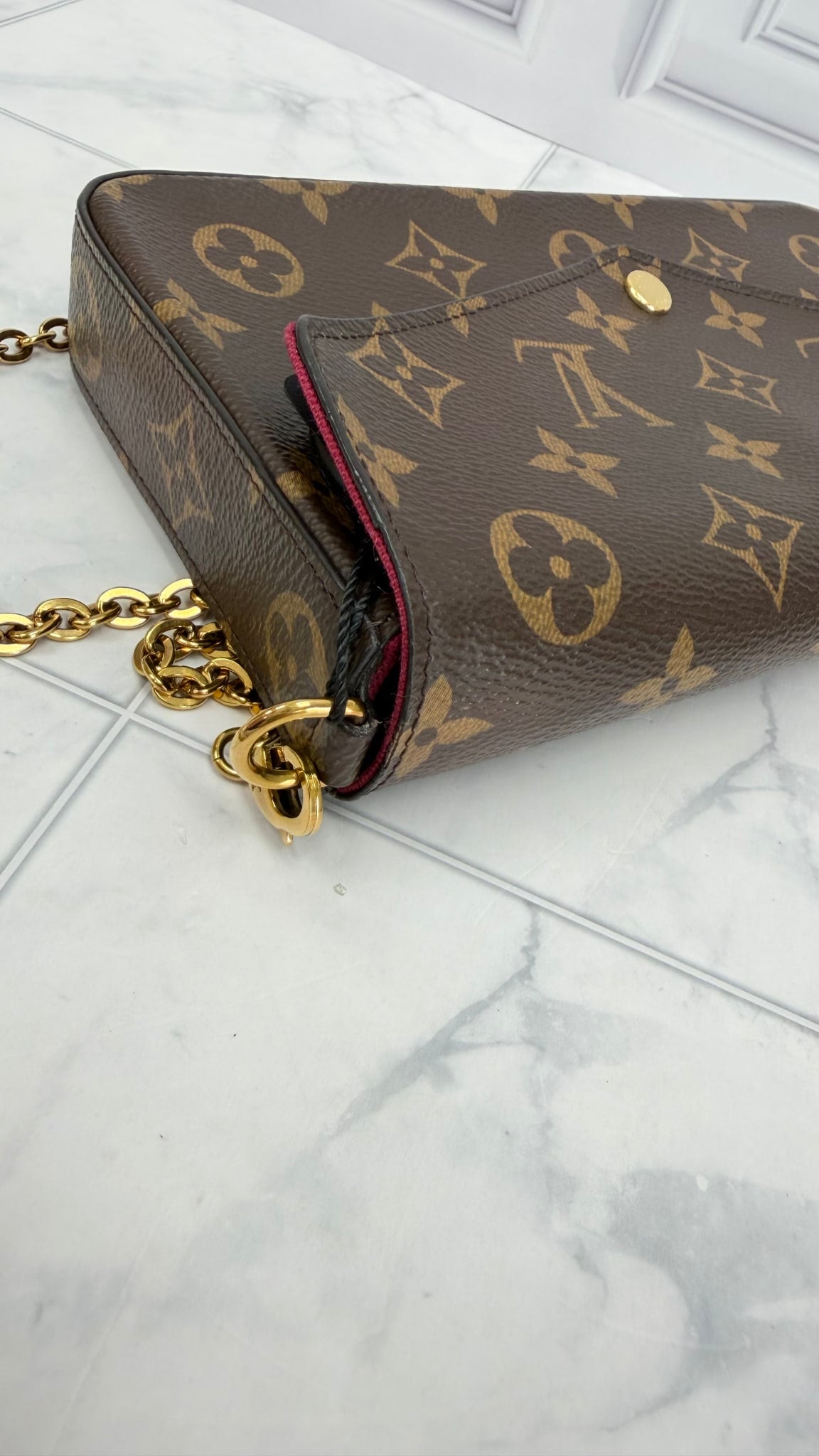 Louis Vuitton Monogram & Fuchsia Felicie Pochette 