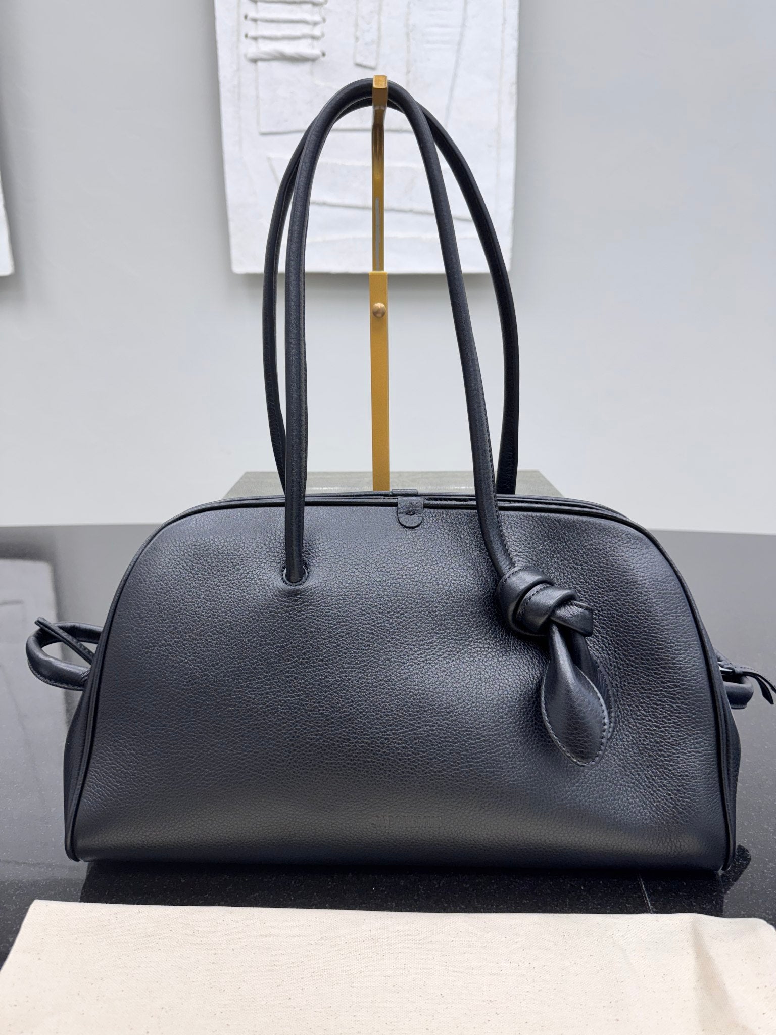 BRAND NEW - Jacquemus Black Grained Leather Le Turismo Shoulder Bag
