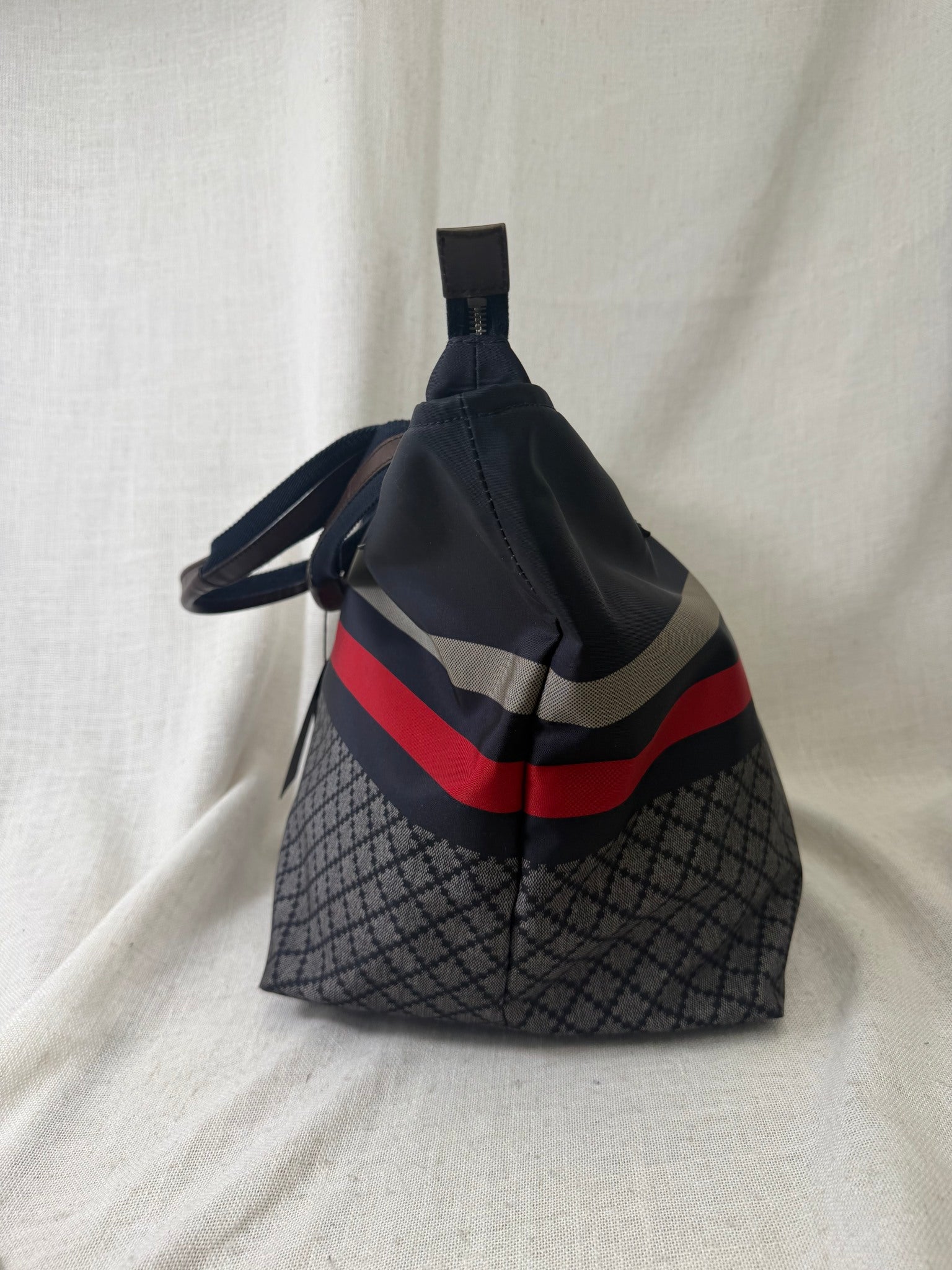 Gucci Navy Nylon Tote Bag