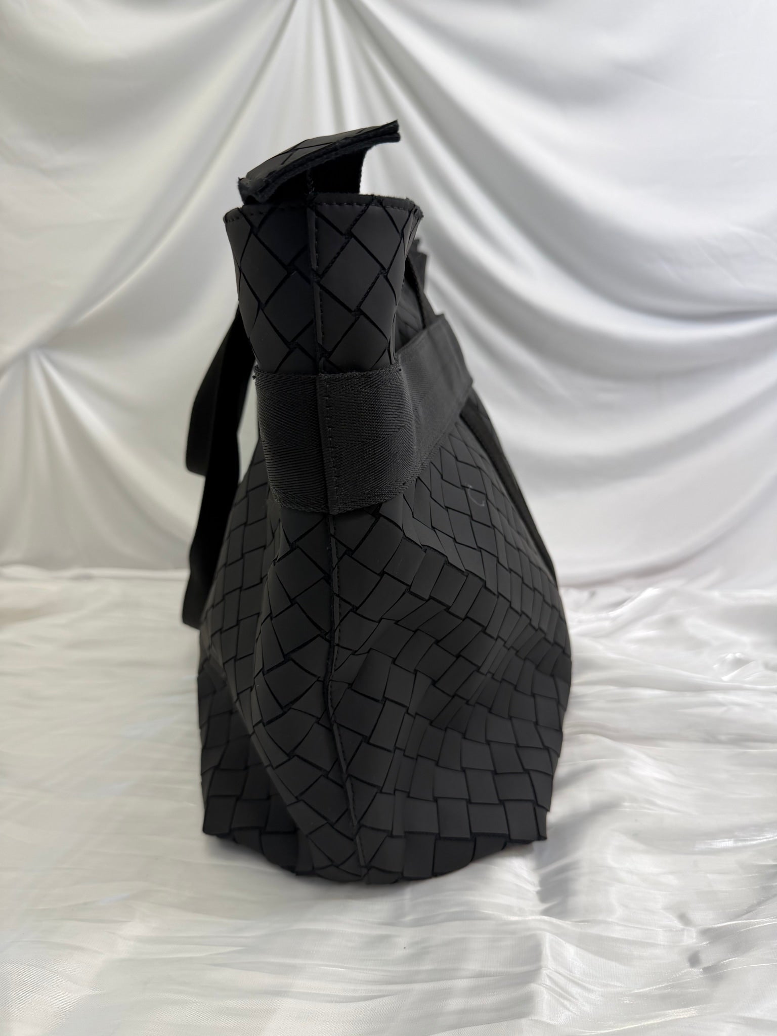 Bottega Veneta Black Rubber Tote Bag