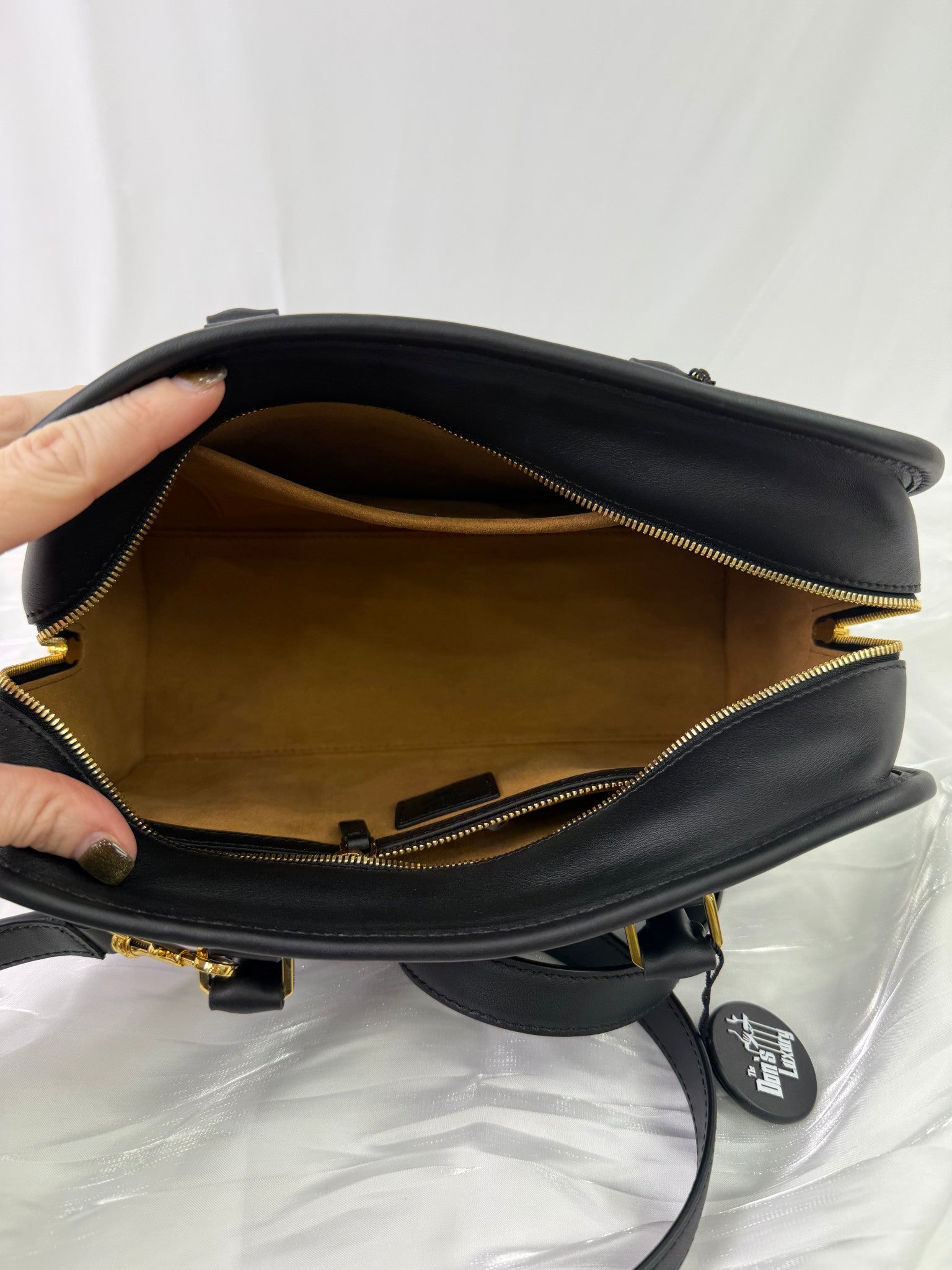 BRAND NEW- MCM Black Leather Aren Boston Bag