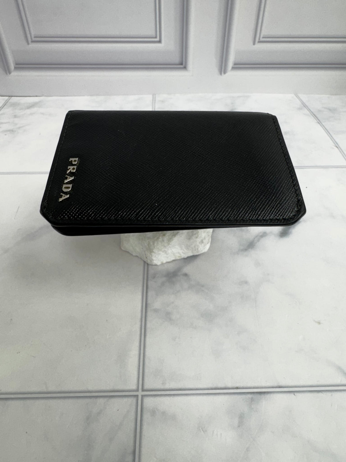 Prada Black Saffiano Leather Card Holder