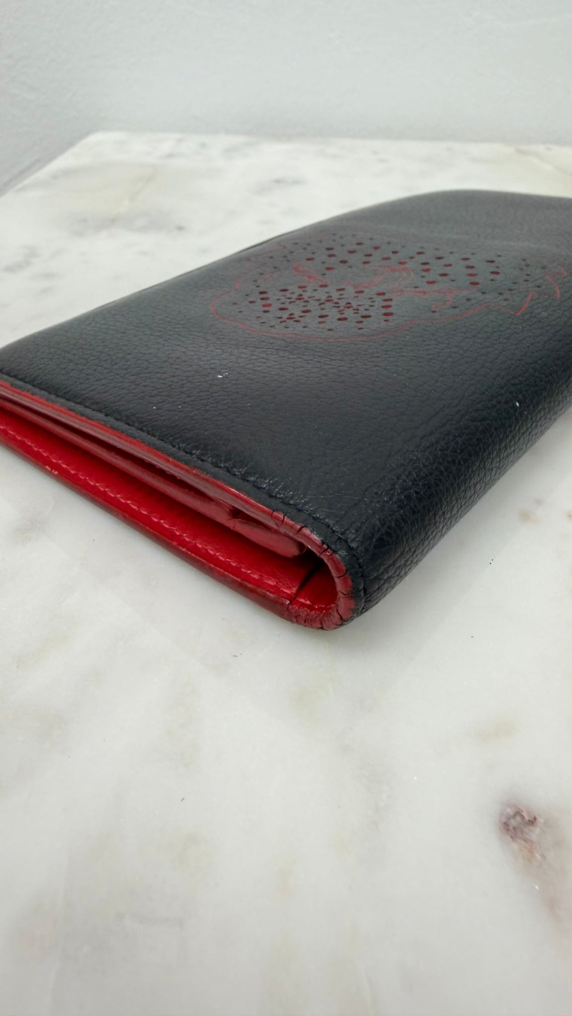 Christian Louboutin Black Leather Long Wallet