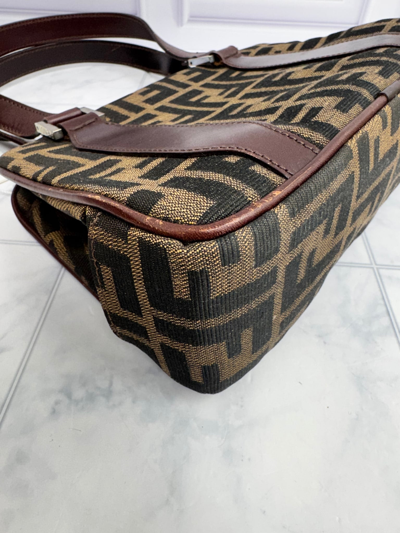 Fendi Brown Zucca Canvas Handbag