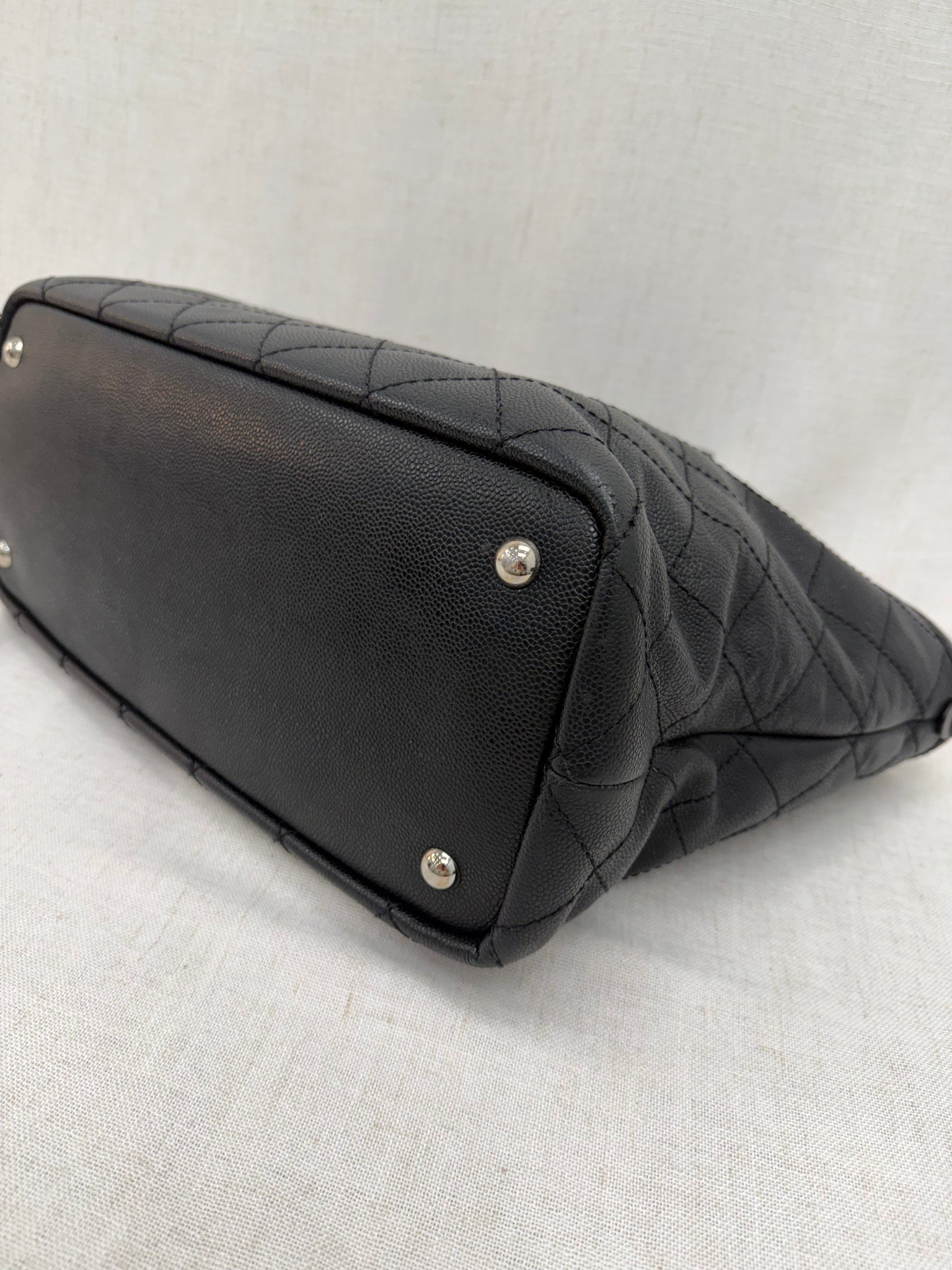 Chanel Black Quilted Caviar Large Fever Tote