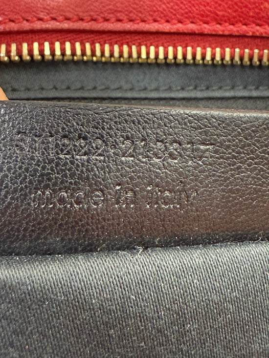 Saint Laurent YSL Red Leather Cabas ChYc Bag