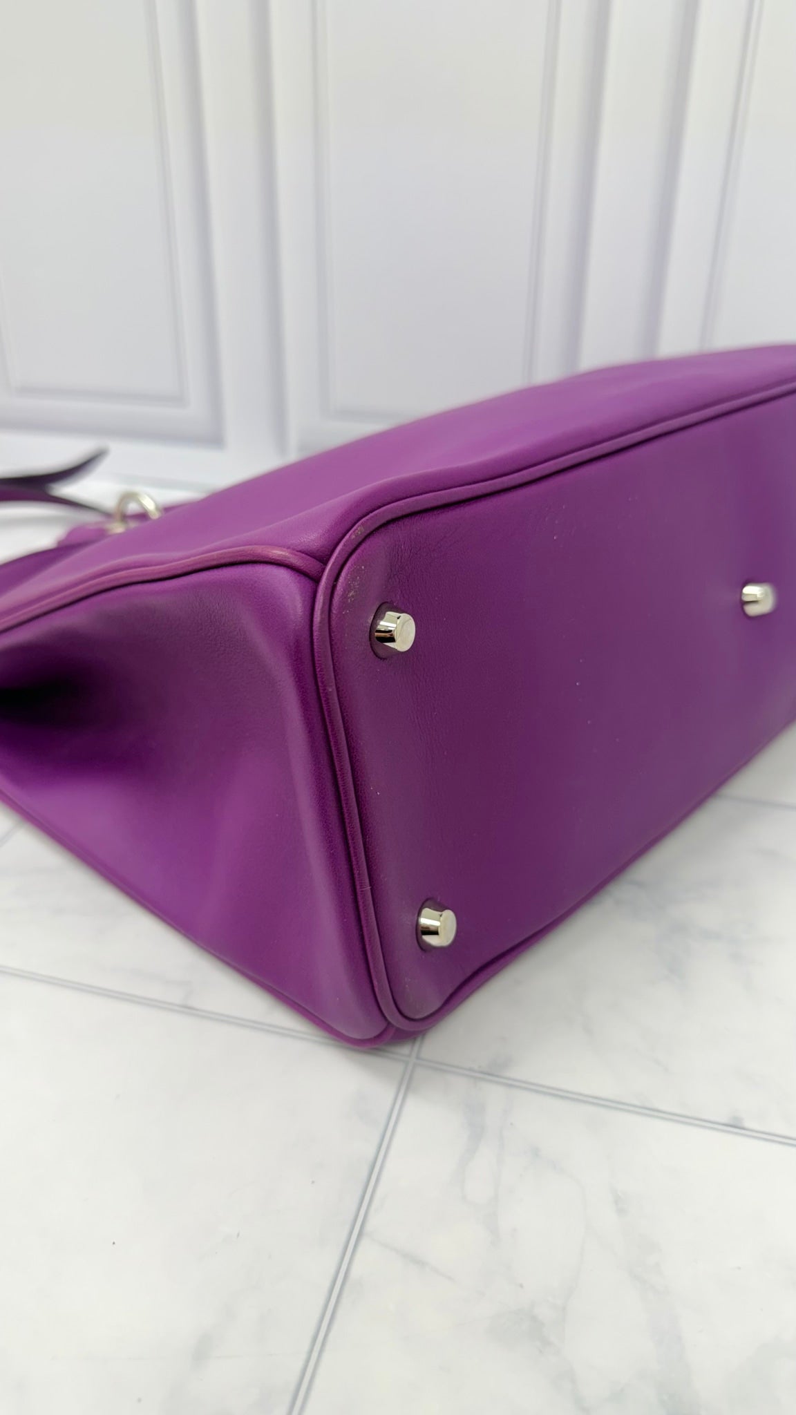 Christian Dior Purple Leather Diorissimo Tote bag 