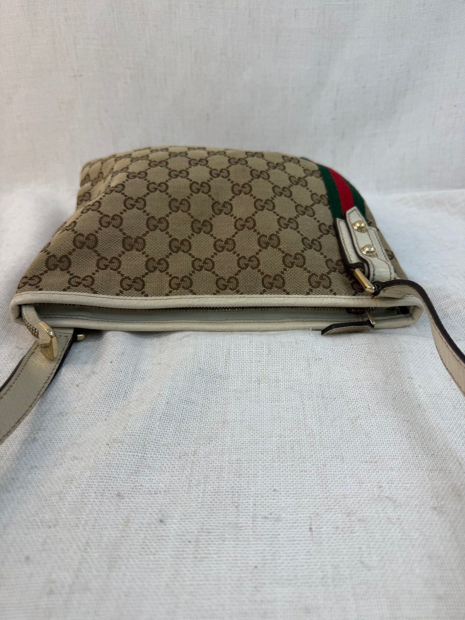 Gucci Brown Canvas Jolicoeur Messenger Bag