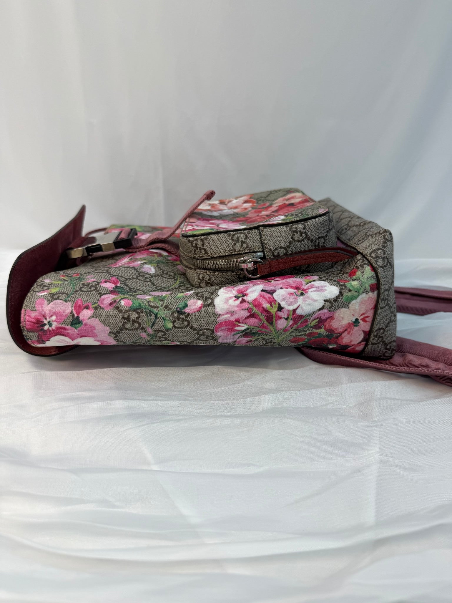 Gucci Brown GG Supreme Print Blooms Backpack