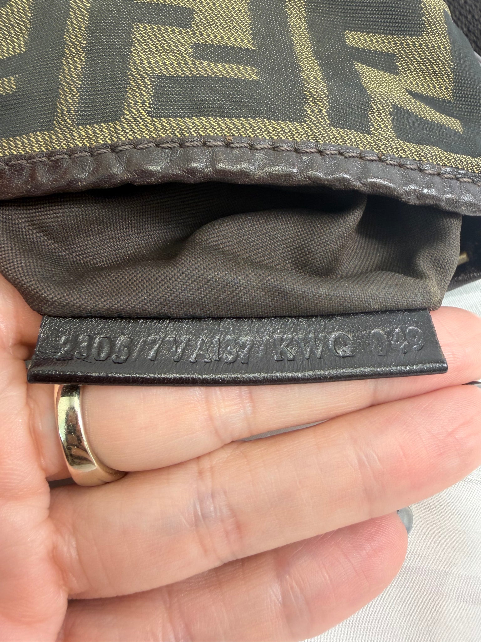 Fendi Brown Zucca Canvas Shoulder Bag