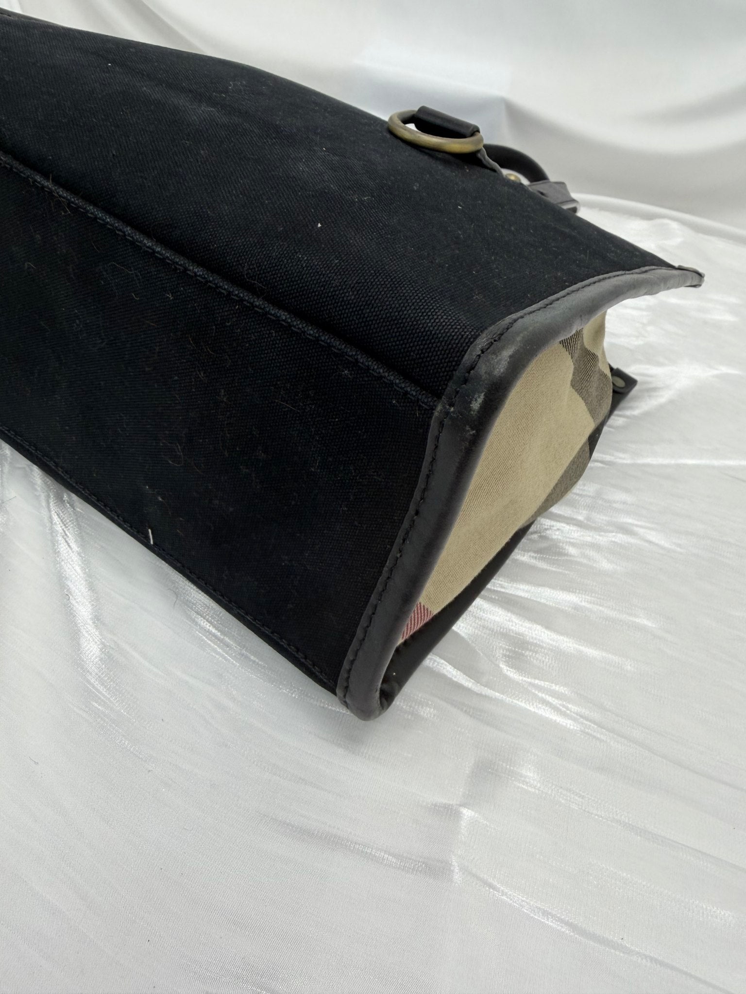 Burberry Black Canvas Tote Bag