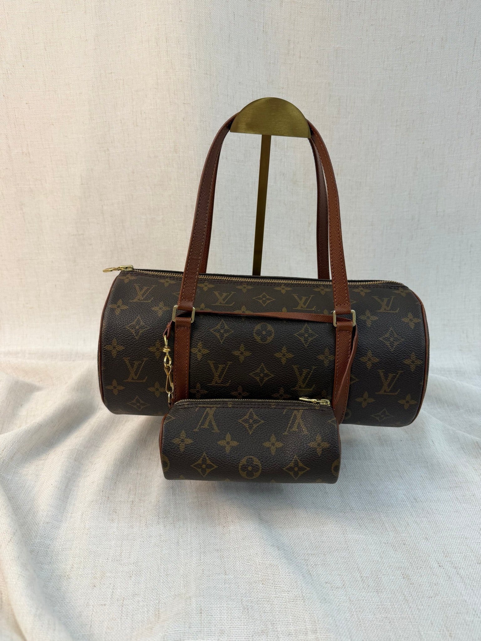 Louis Vuitton Monogram Papillon 30 Bag With Mini Papillon