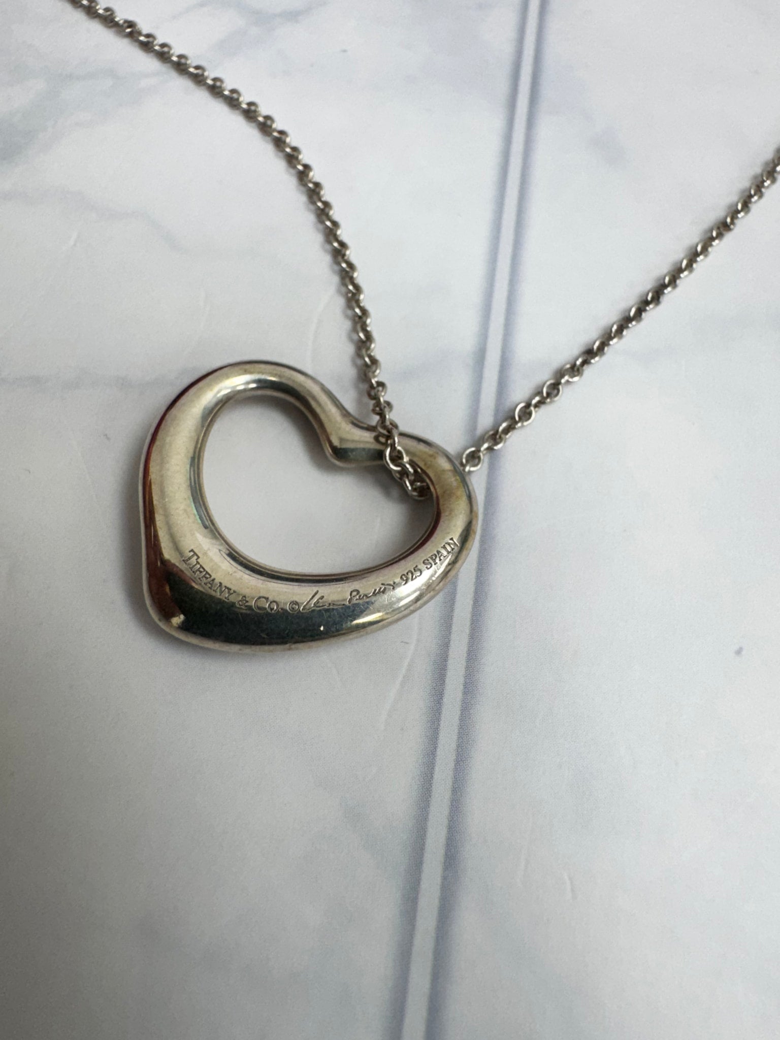 Tiffany Silver Large Heart Necklace