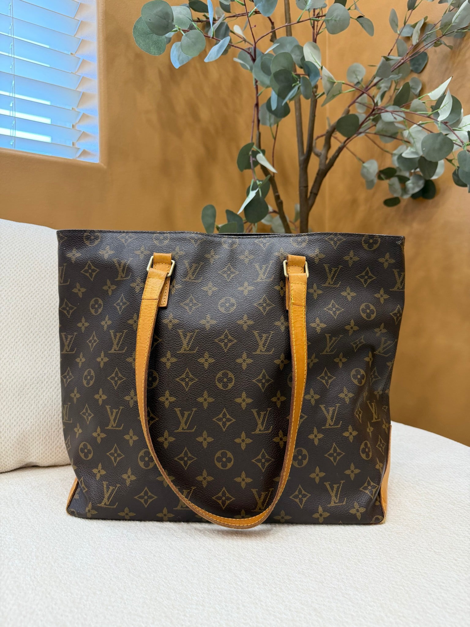 Louis Vuitton Monogram Cabas Mezzo Tote Bag 