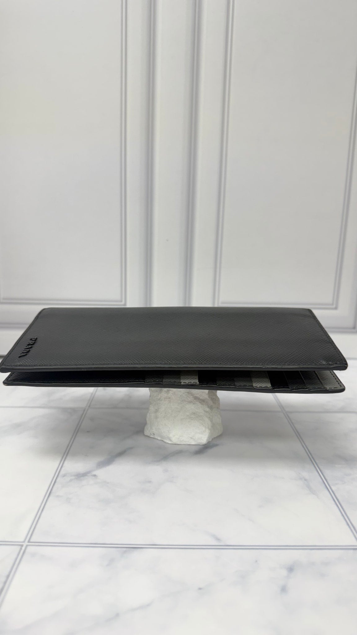 Prada Black Saffiano Leather Long Wallet