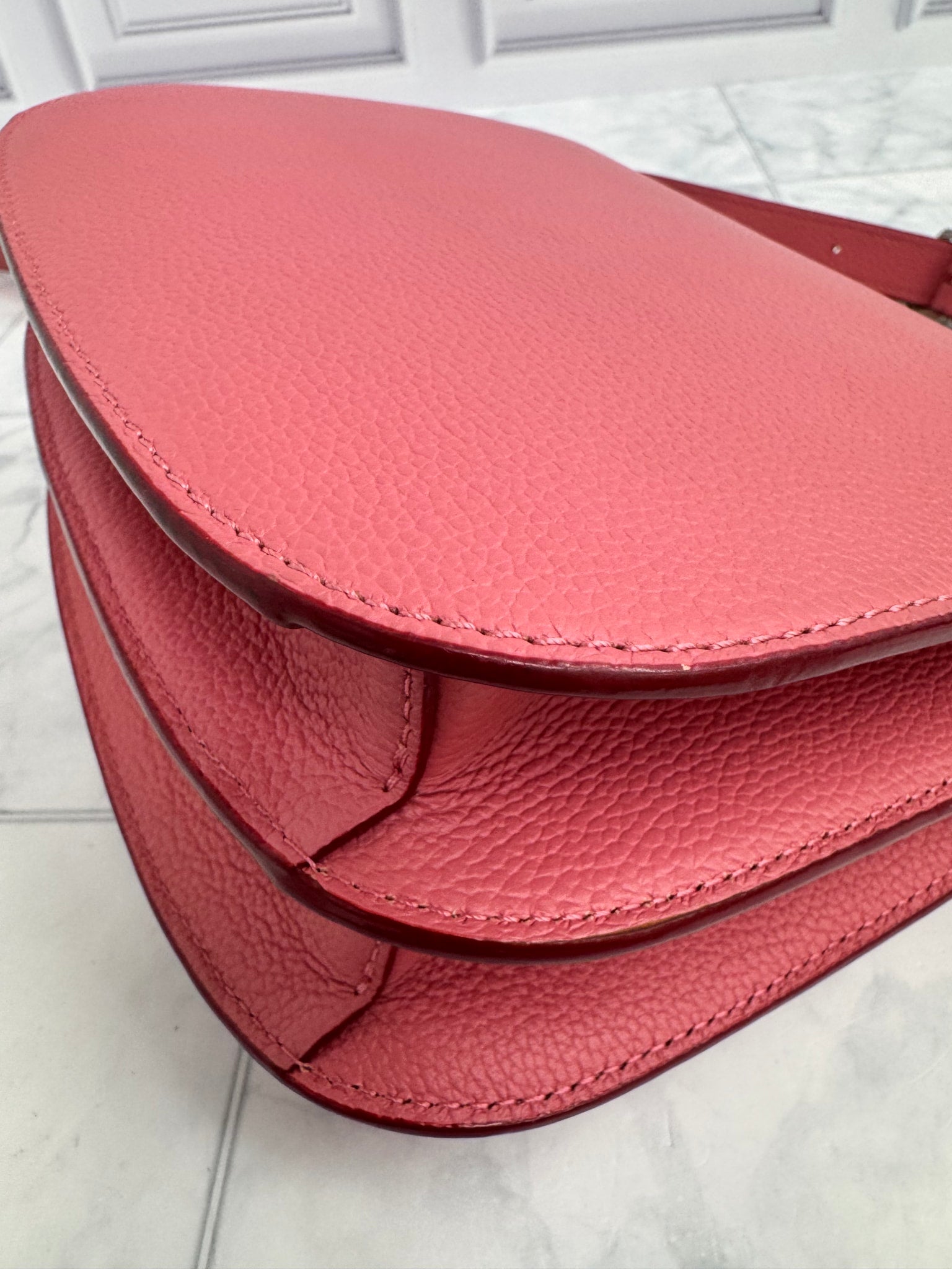 MCM Pink Leather Patricia Crossbody Bag