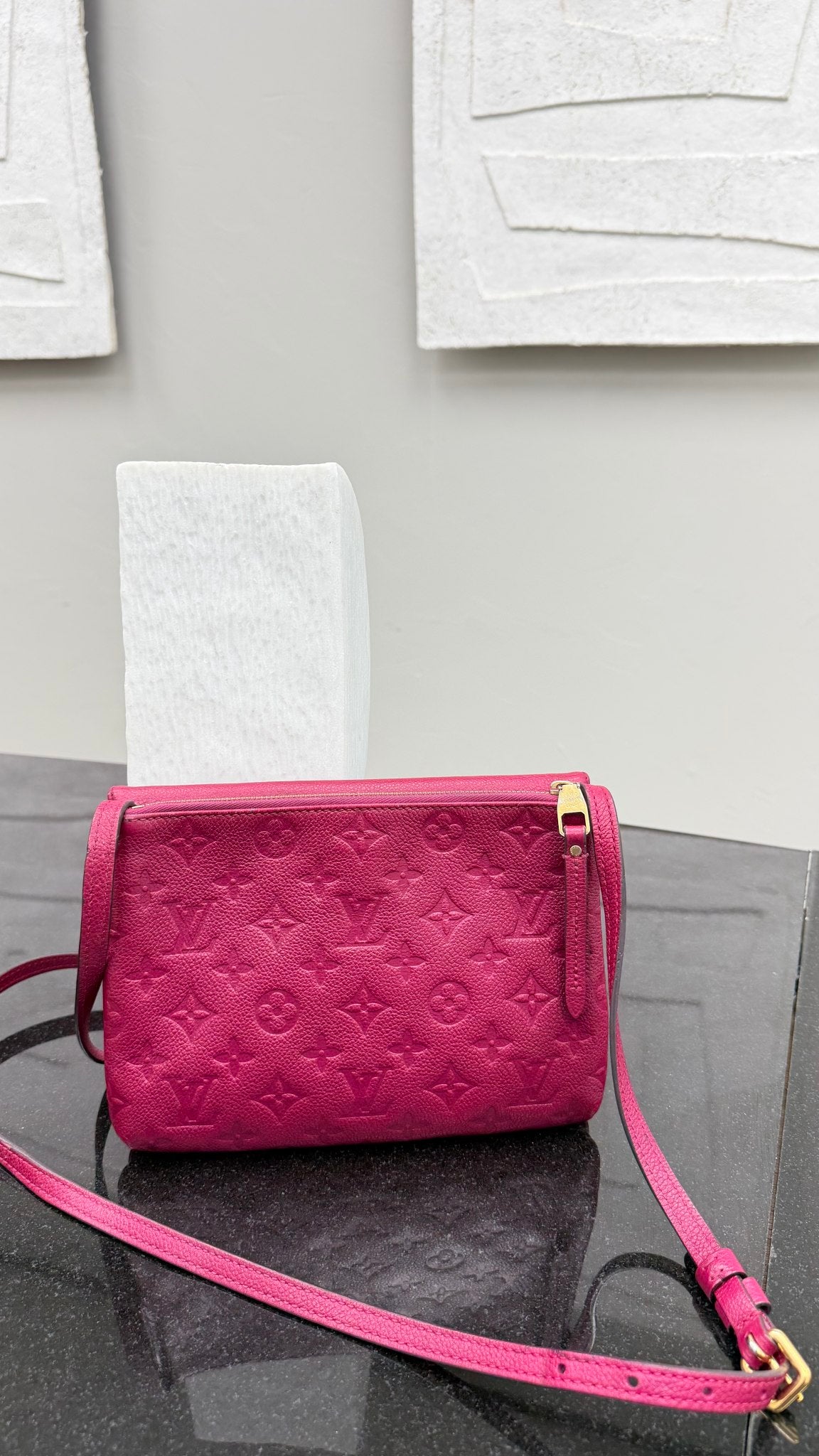 Louis Vuitton Grape Empreinte Leather Twice Crossbody