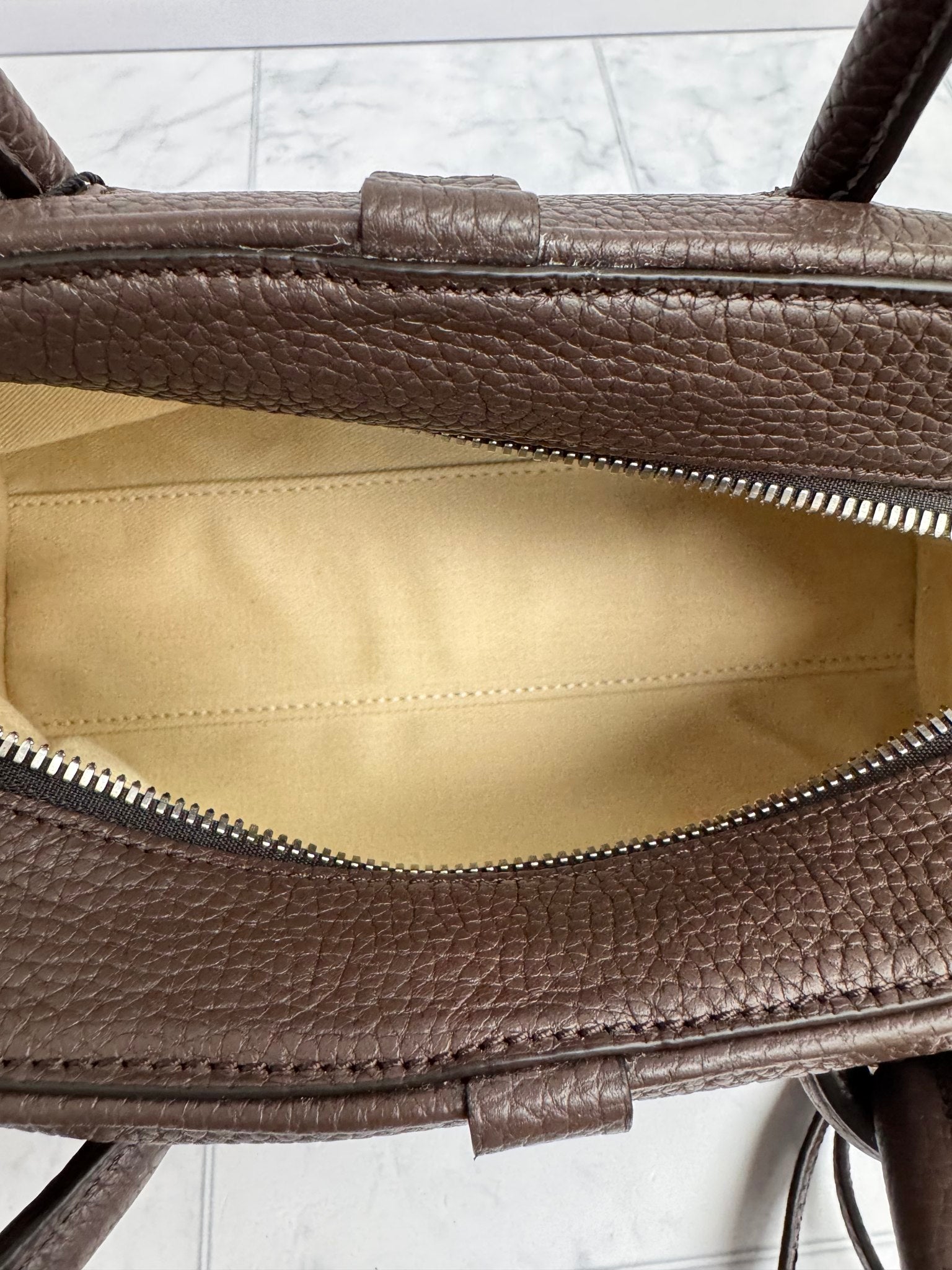 BRAND NEW - Jacquemus Brown Grained Leather Le Petit Turismo 2Way Bag