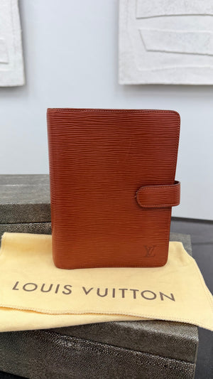 Louis Vuitton Brown Epi Leather MM Agenda Cover